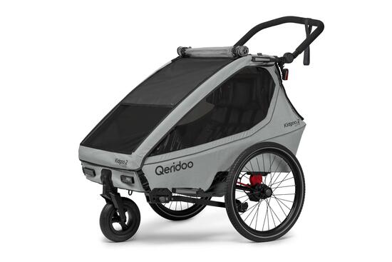 Remolque de Bicicleta Kidgoo 2 Lite Titanium Grey