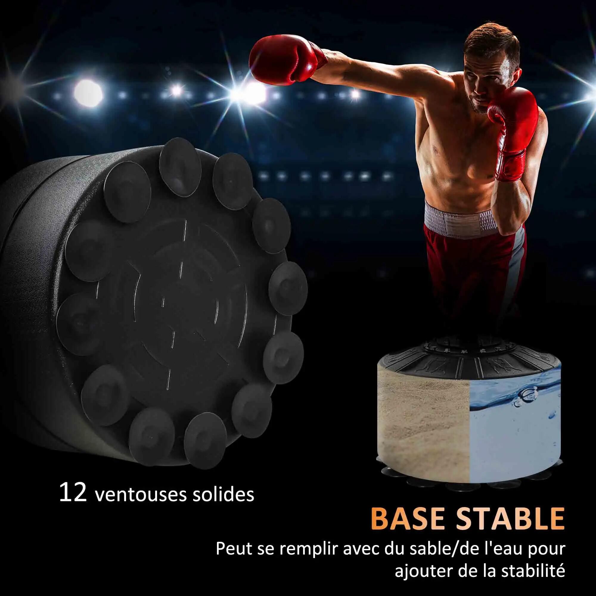 Sac de frappe sur pied 4 en 1 punching ball autonome balles de vitesse barre rot 8/9