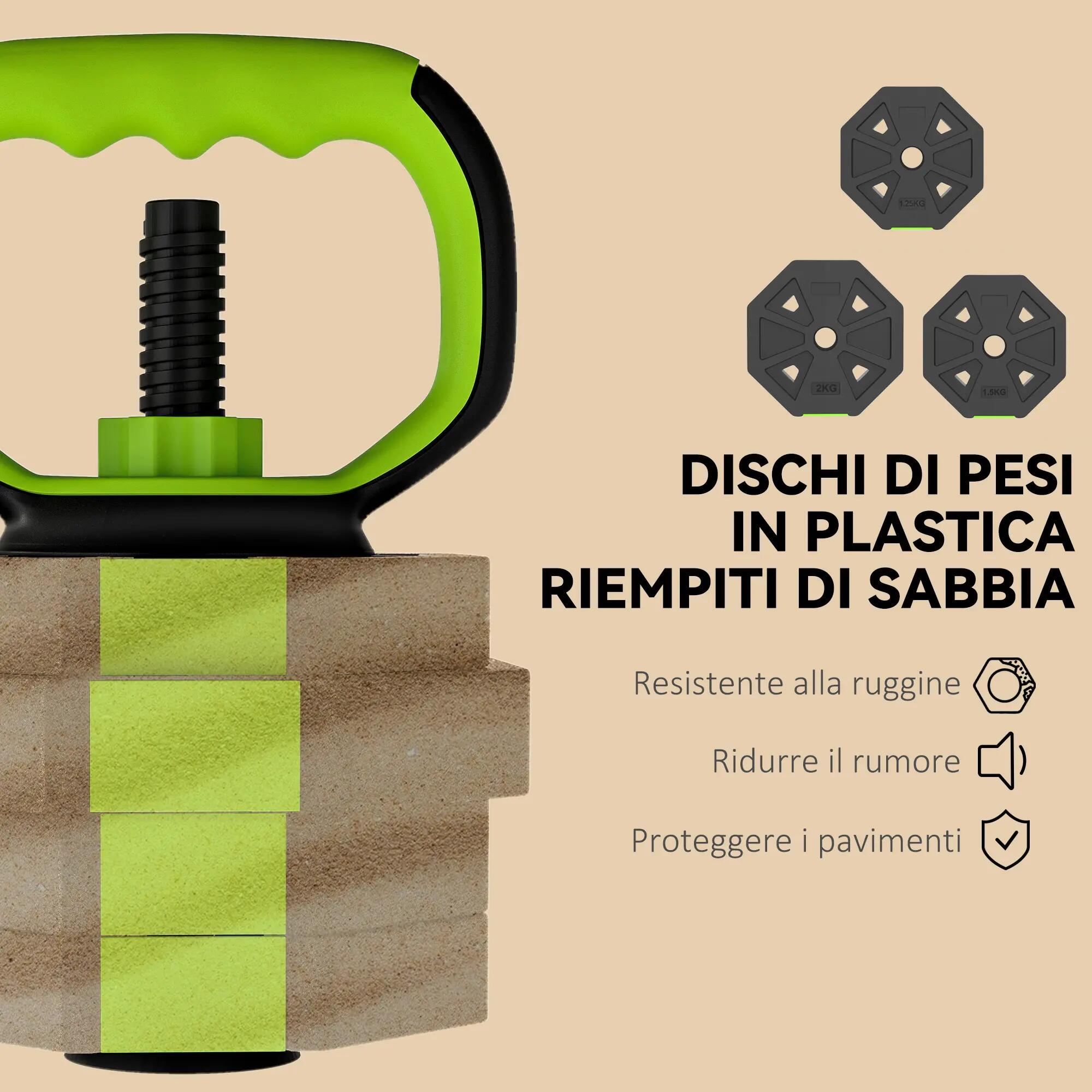 Ensemble de poids de musculation multifonction 6 en 1, 20 kg au total, en plasti 9/9