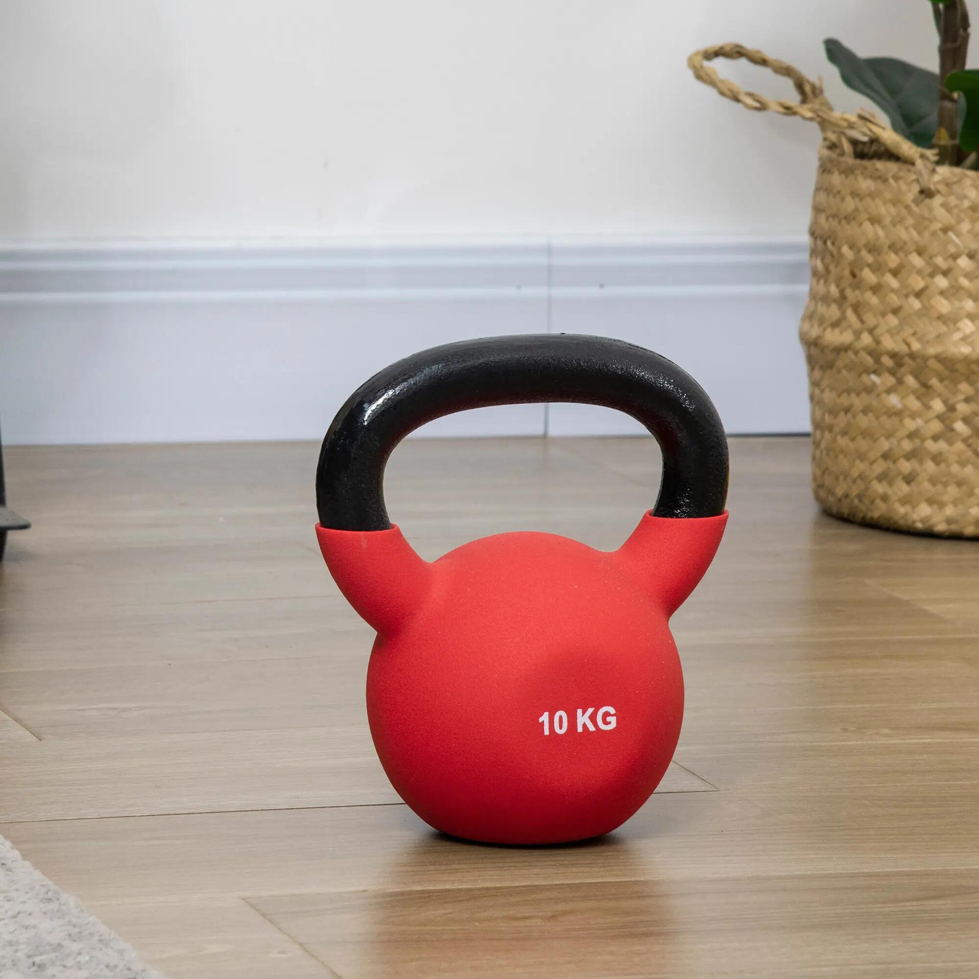 Kettlebell 10 kg en métal poids pour entraînements avec poignée antidérapante et 9/9