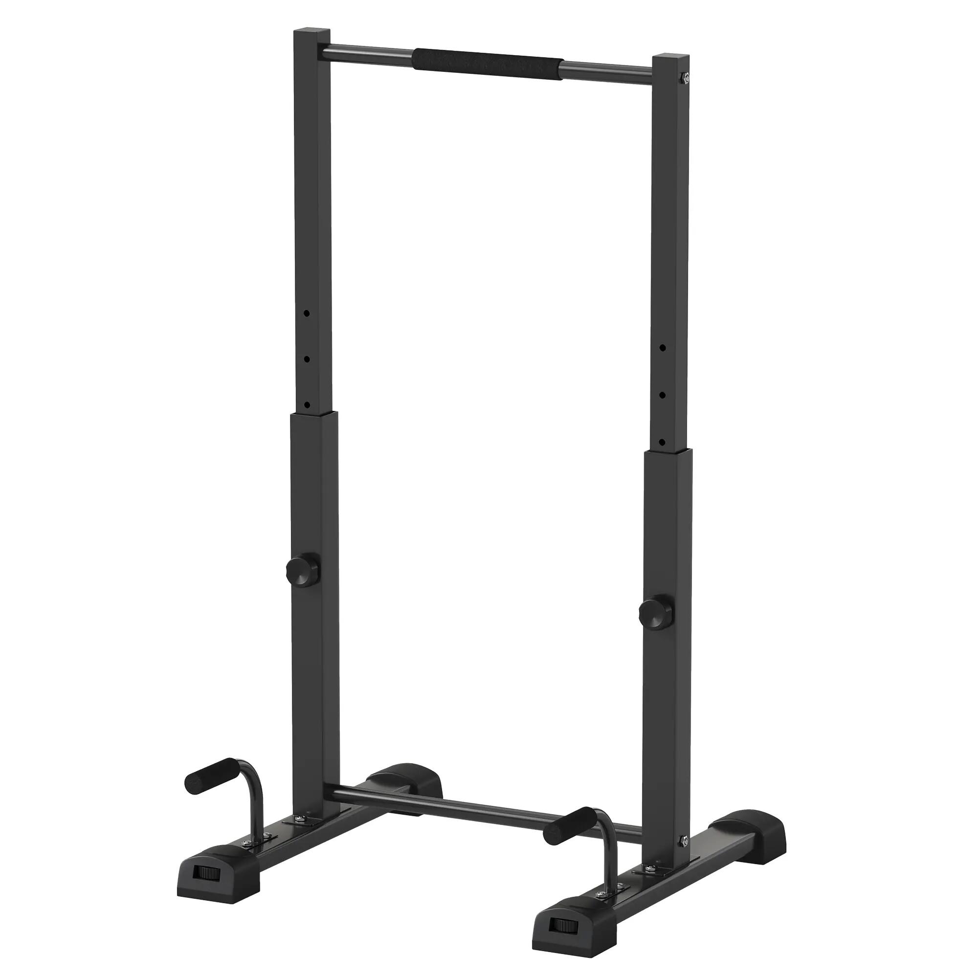 Station de dips, support pour pompes, hauteur réglable de 93 à 117 cm, capacité 2/9