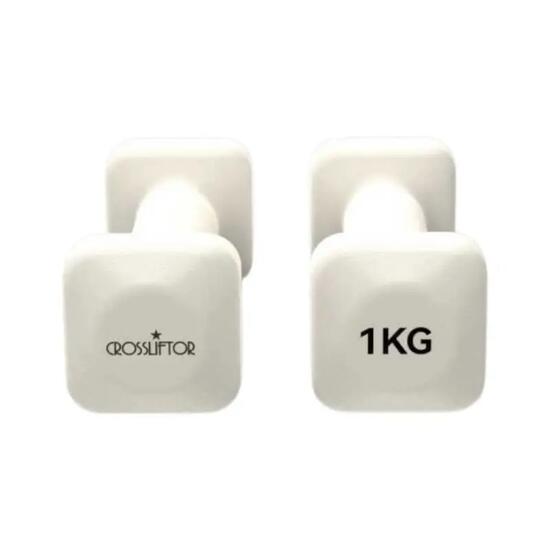 Dumbbells Vierkant PVC - Paar 1 kg