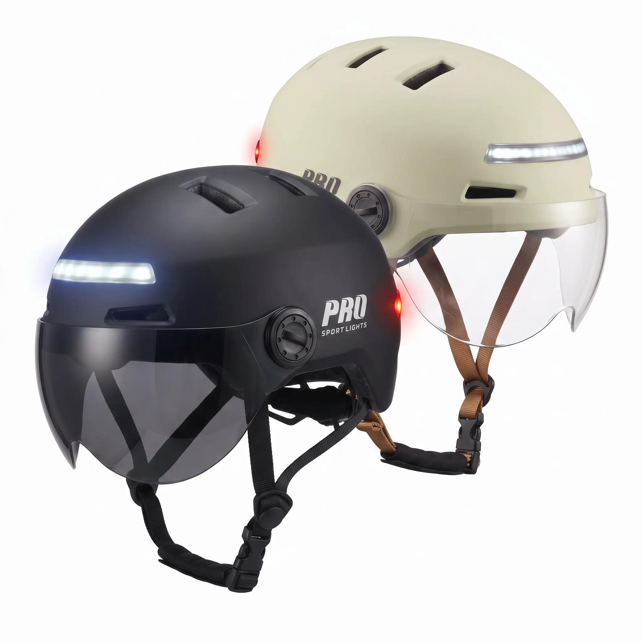 Casque de vélo femmes hommes ClearView visières et éclairage NTA 8776 Noir 10/10