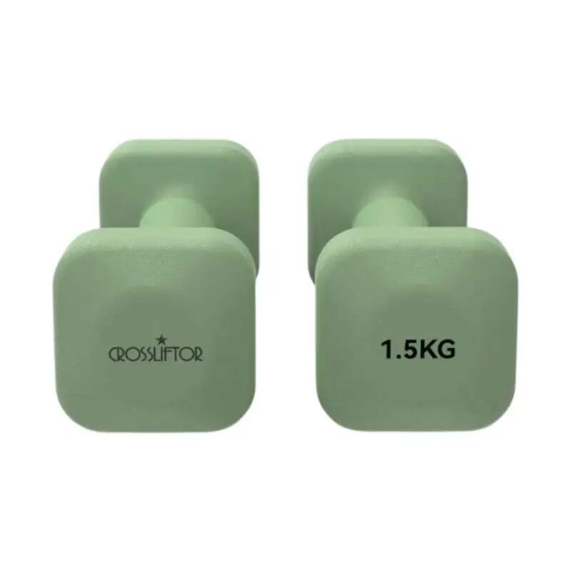 Haltères Carré PVC - Paire 1 kg 2/3