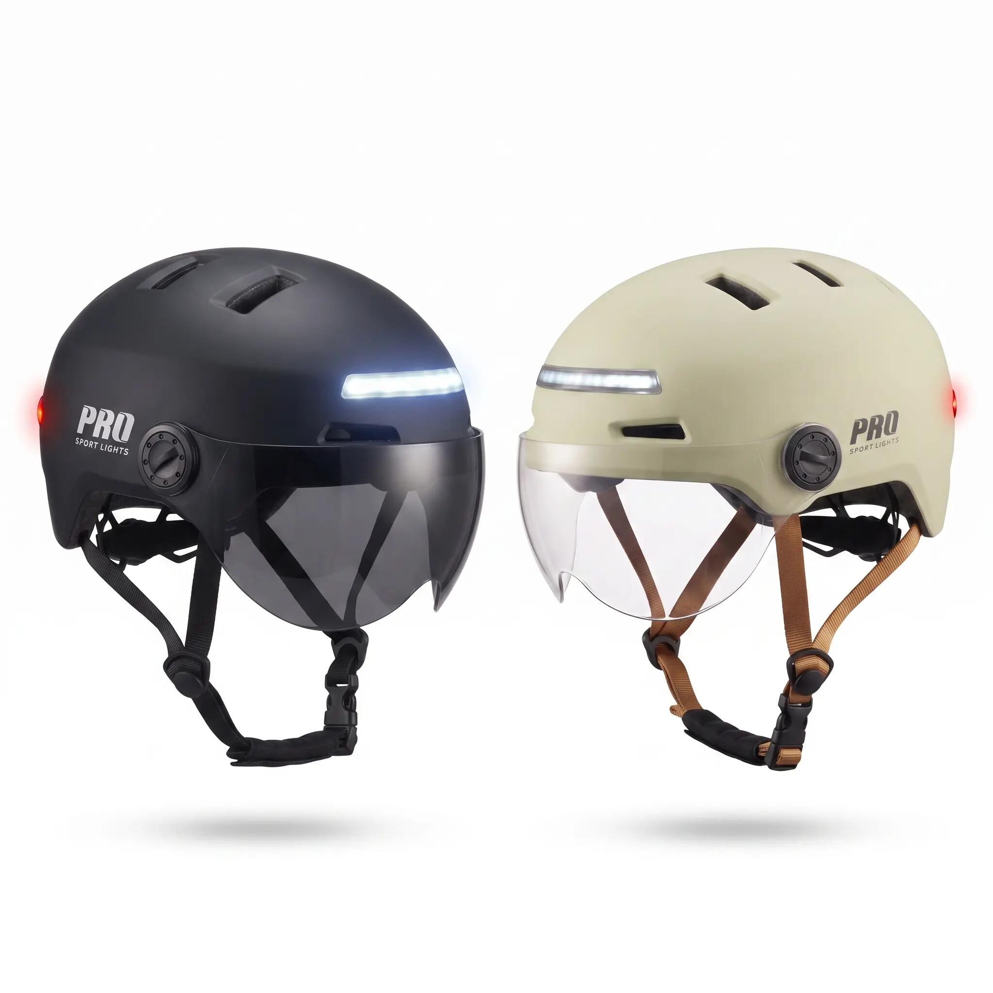 Casque de vélo femmes hommes ClearView visières et éclairage NTA 8776 Noir 9/10