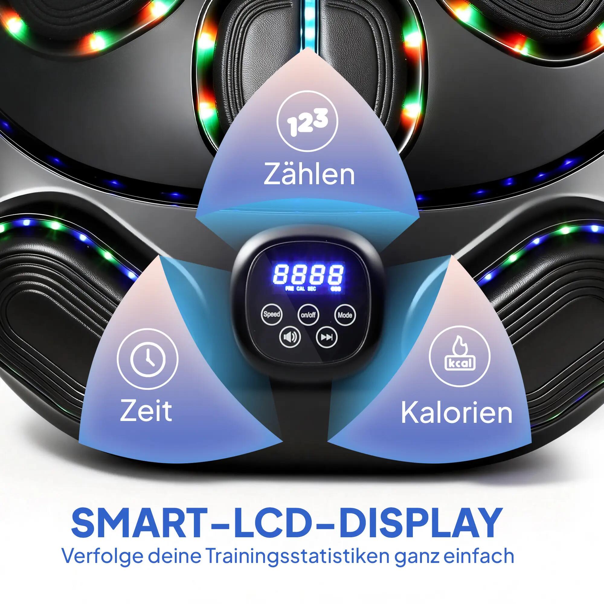 Machine de boxe musicale, machine de boxe électronique à LED avec double zone de 8/9