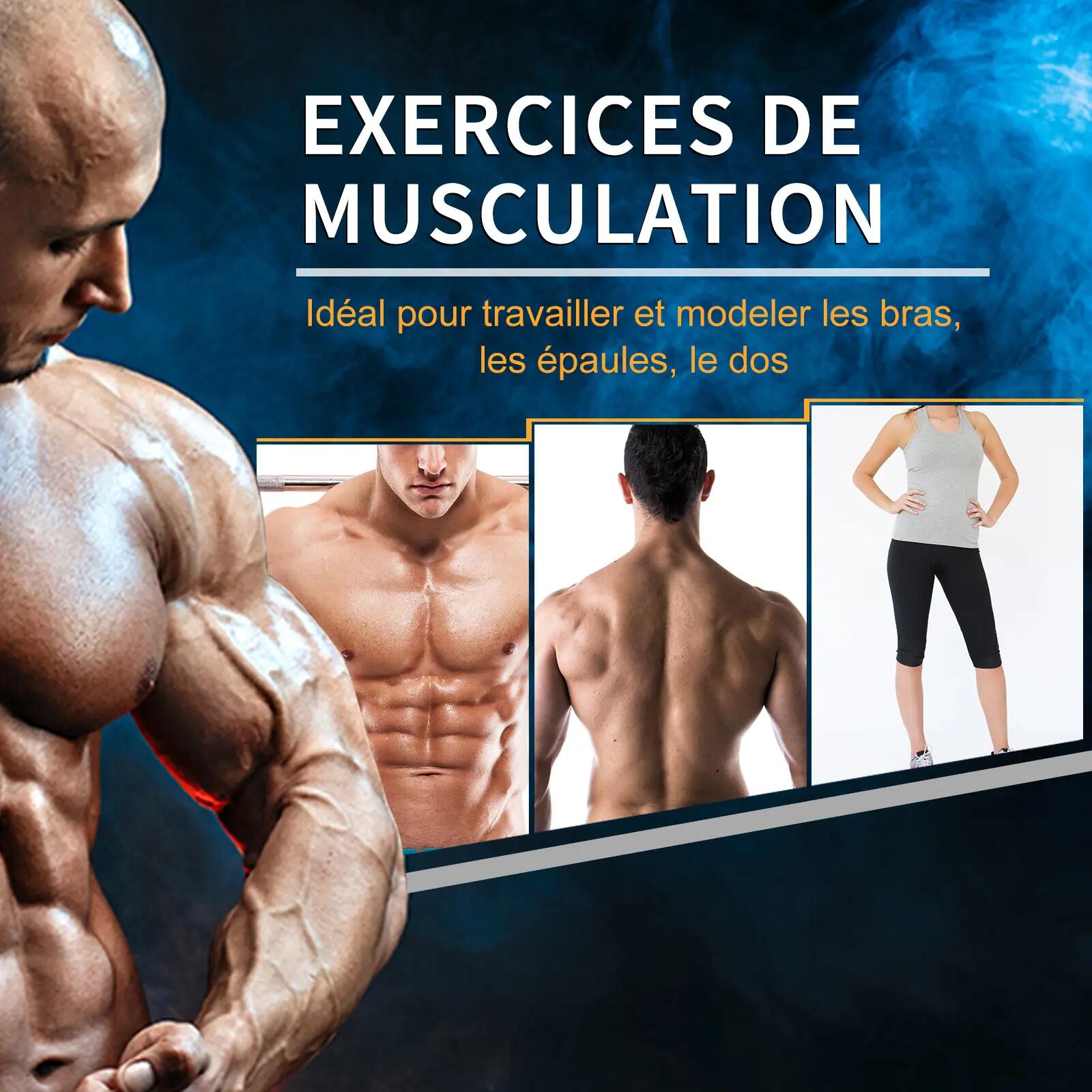Ensemble d'haltères courtes total 2 x 10 Kg, haltères musculation fitness pour h 9/9