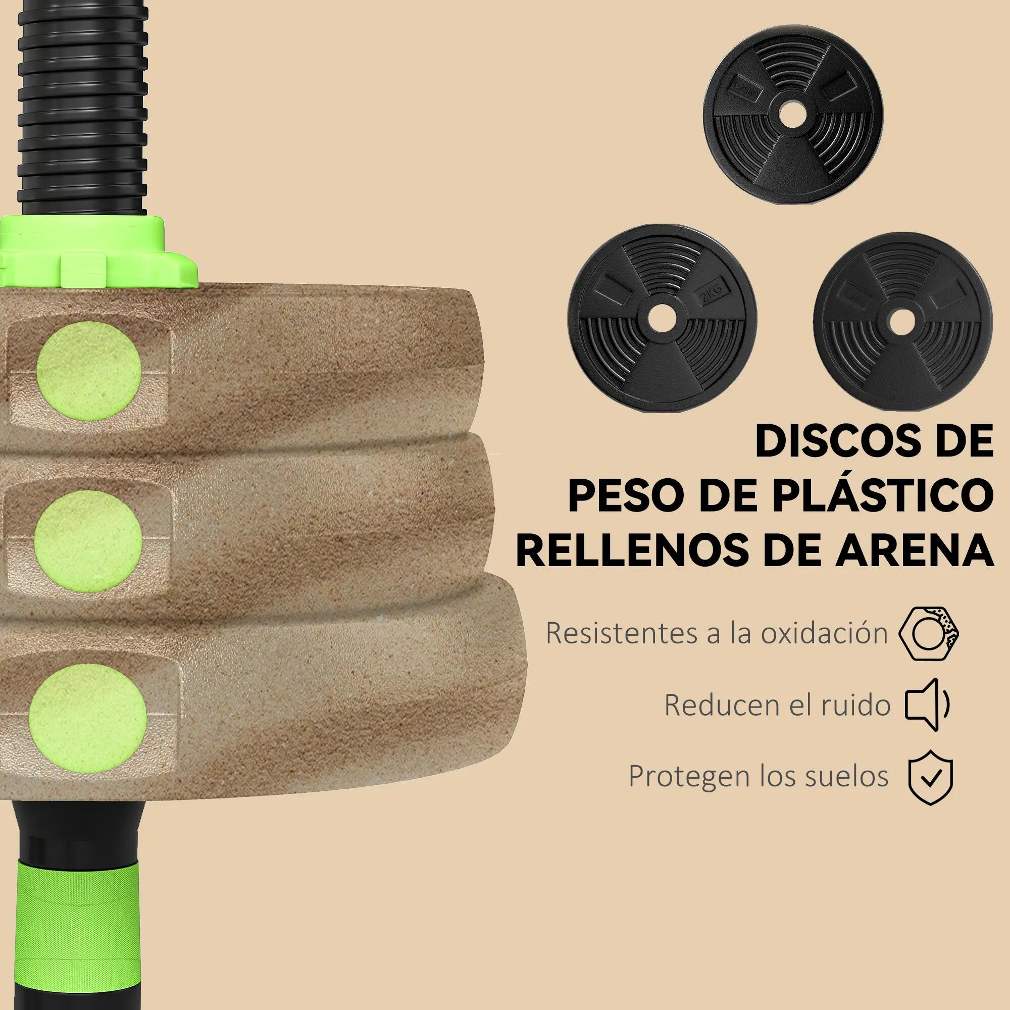 Ensemble d'haltères réglables 3 en 1 de 20 kg avec barres de connexion et poigné 9/9