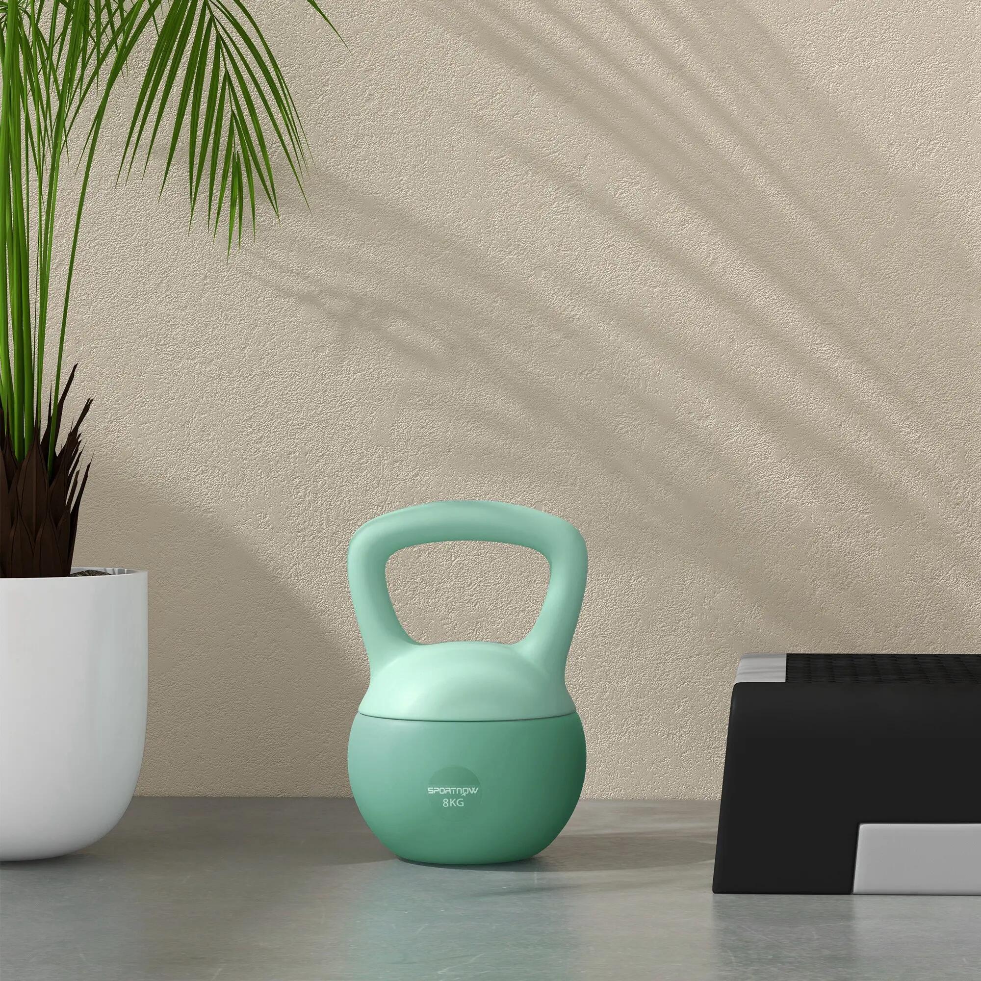 Kettlebell de 8 kg rempli de sable métallique avec poignée antidérapante pour l' 9/9