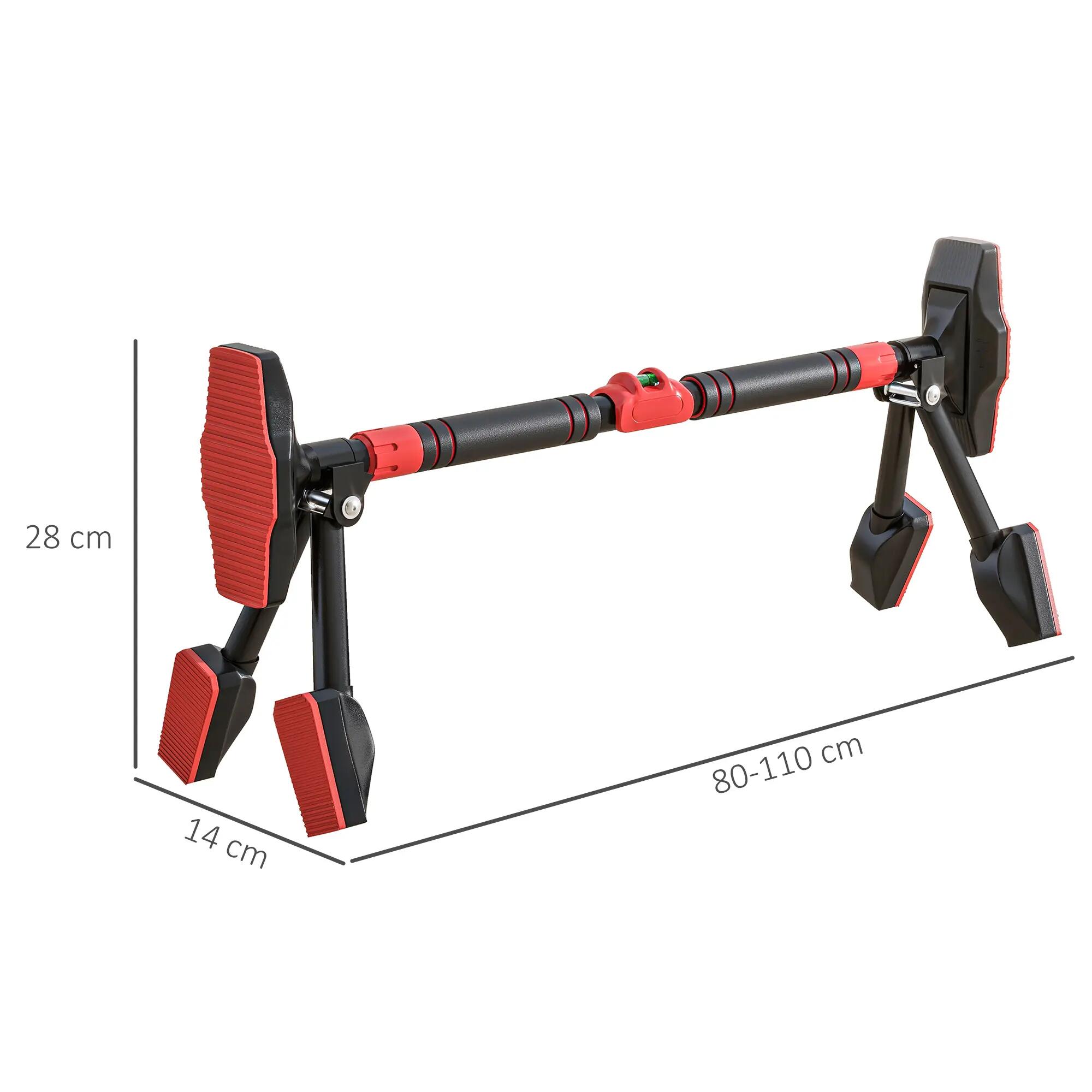 Barre de traction réglable de 79 à 98 cm, jusqu'à 225 kg, noir 3/5