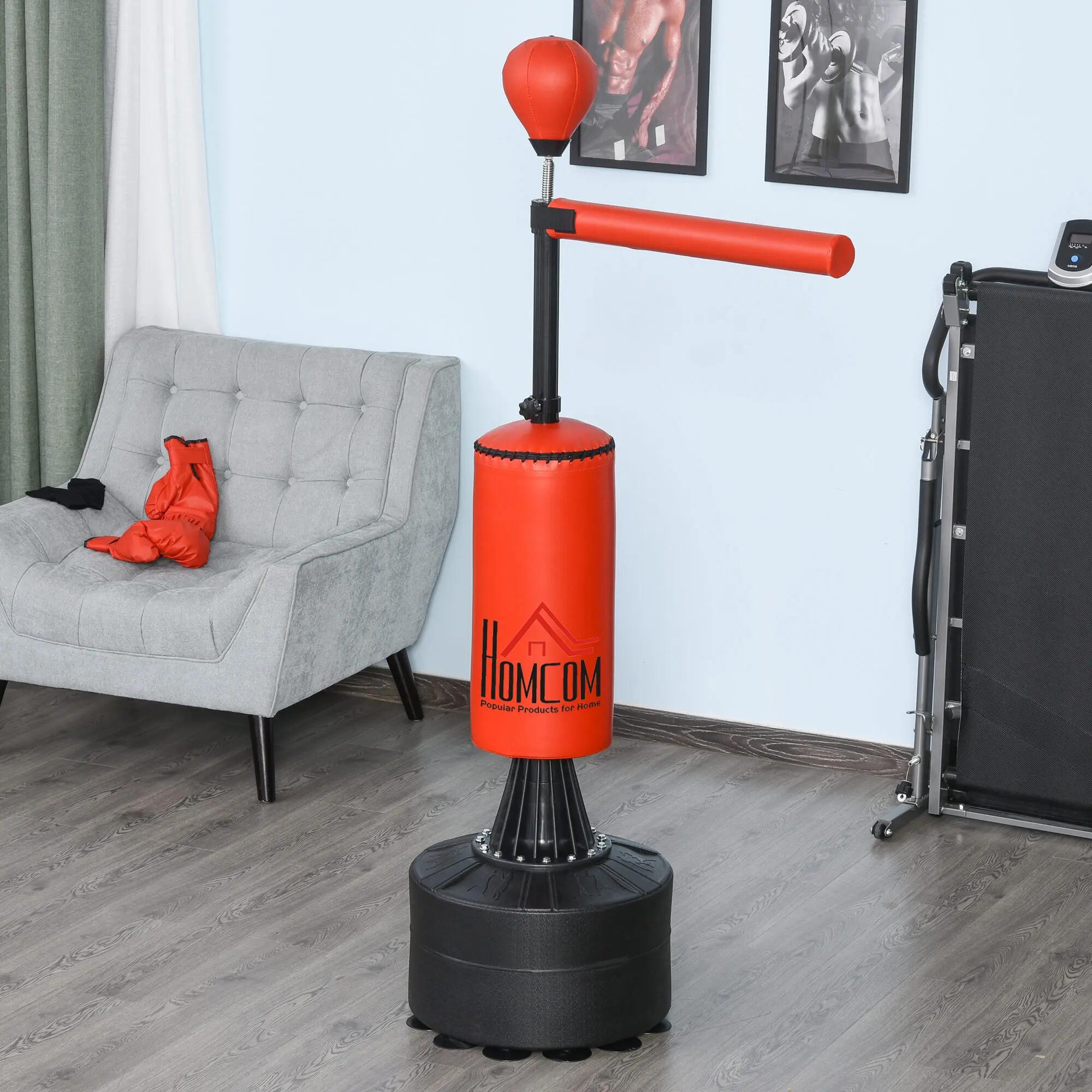 Sac de frappe sur pieds punching ball brunier 3 en 1 avec ballon de vitesse bras 3/9