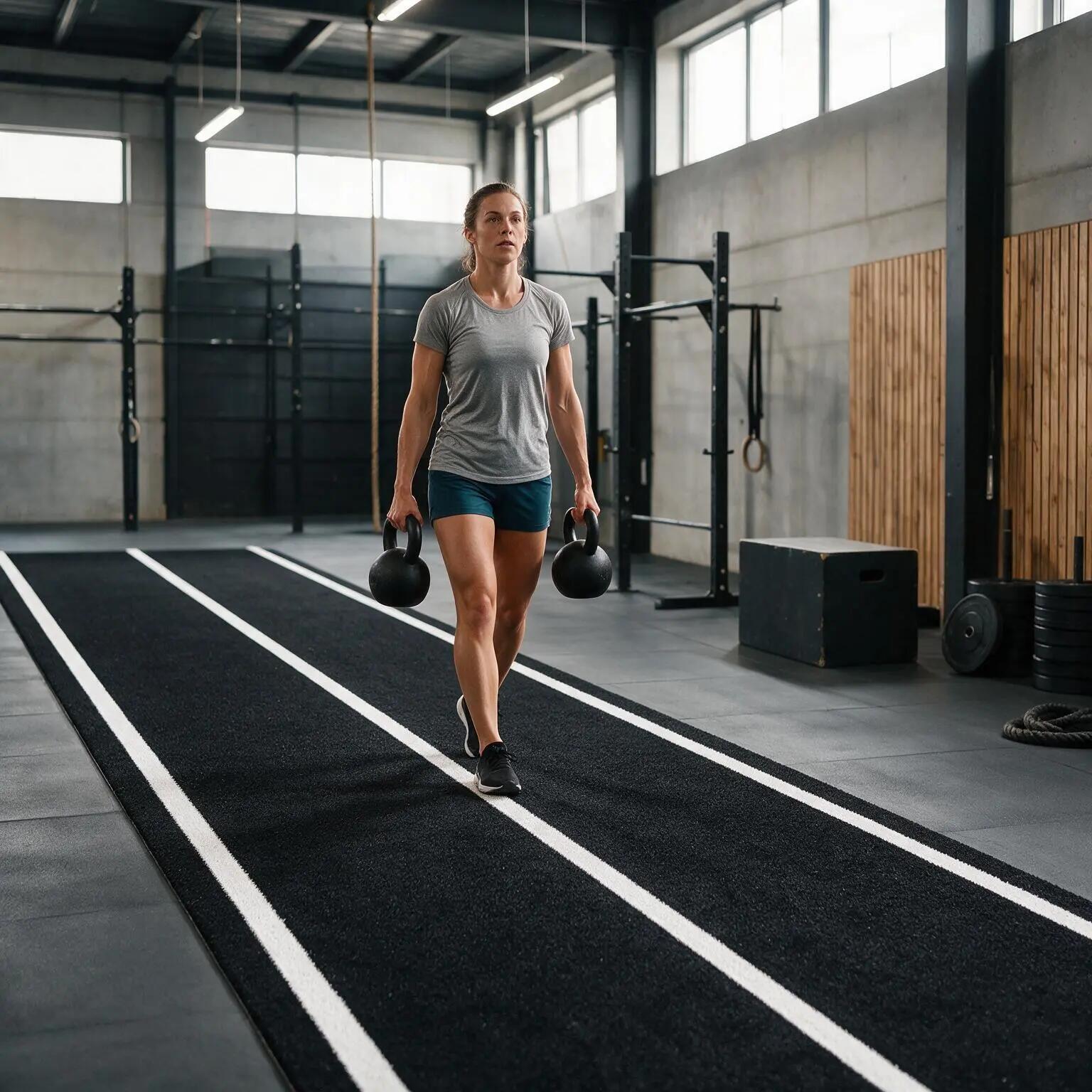 Césped artificial premium para gimnasio negro 2x12,5m (25 m²) 12mm HYROX 9/9
