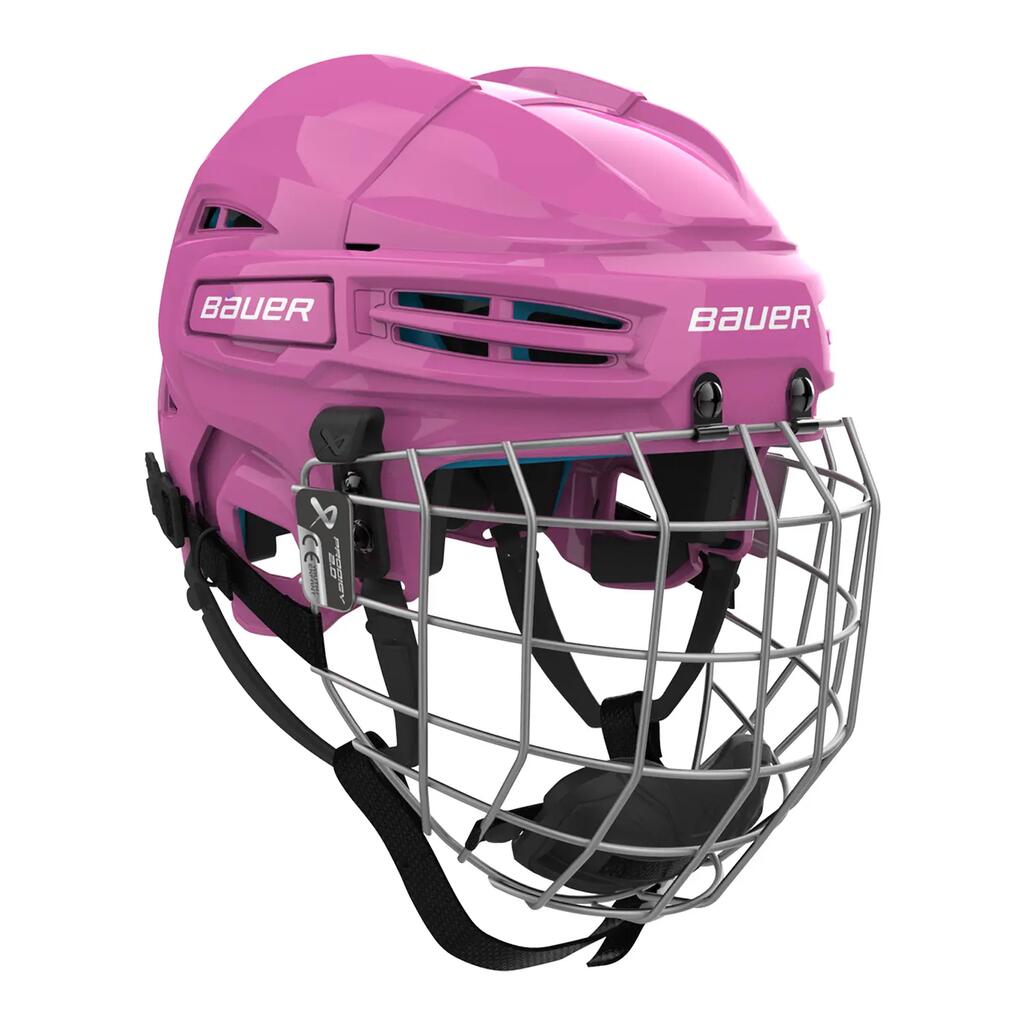 BAUER Prodigy 2.0 Pink kids Hockey Helmet Combo