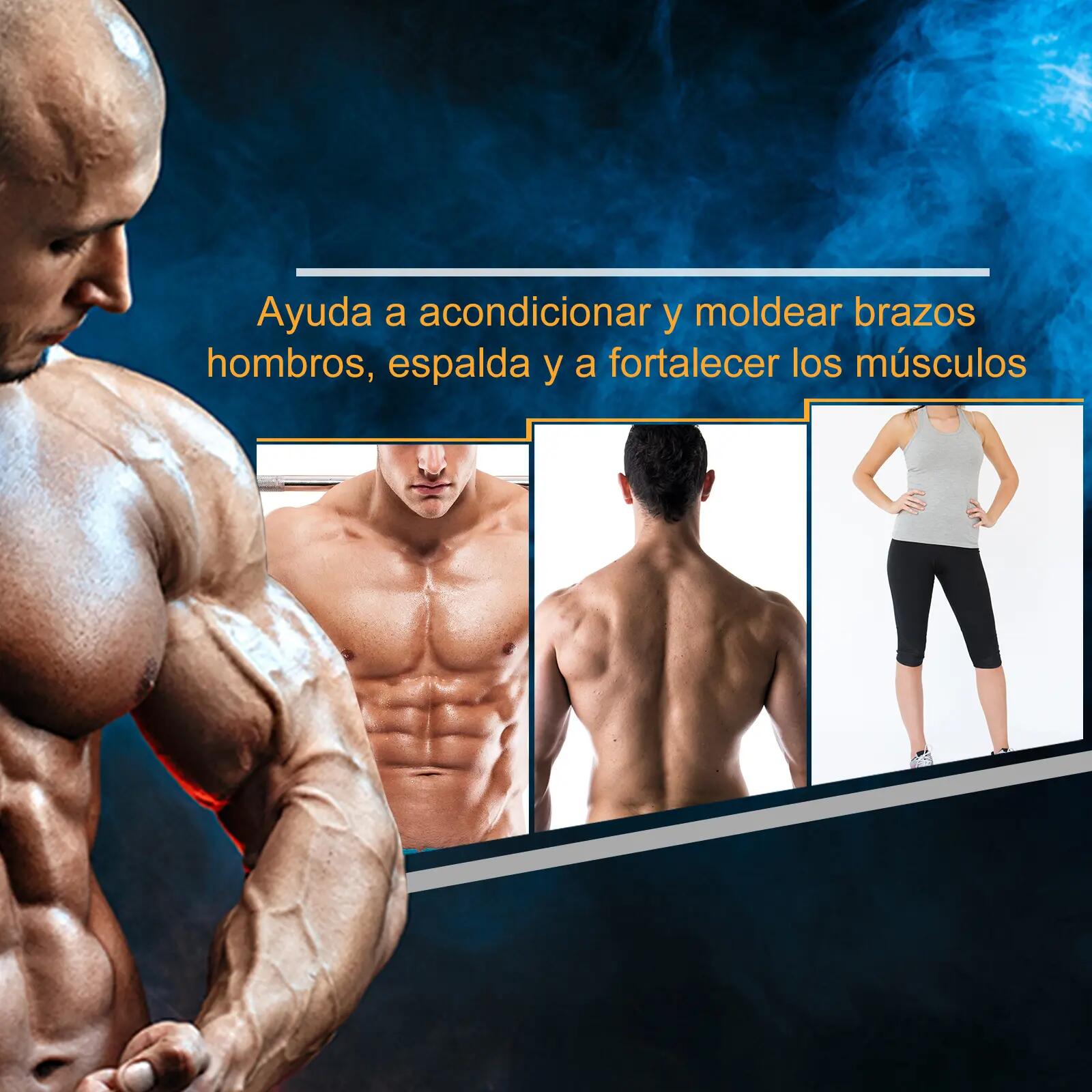 Ensemble de 2 haltères de 10 kg avec barre de connexion en métal, tête hexagonal 9/9