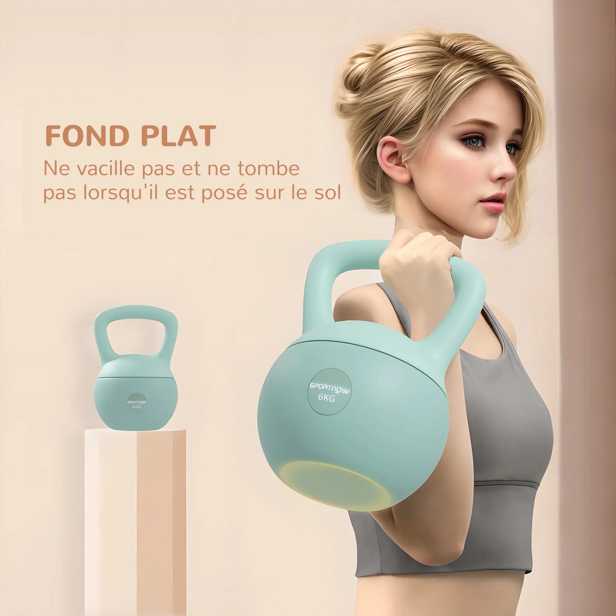 Kettlebell 6 kg haltère avec poignée antidérapante pour fitness musculation card 8/9