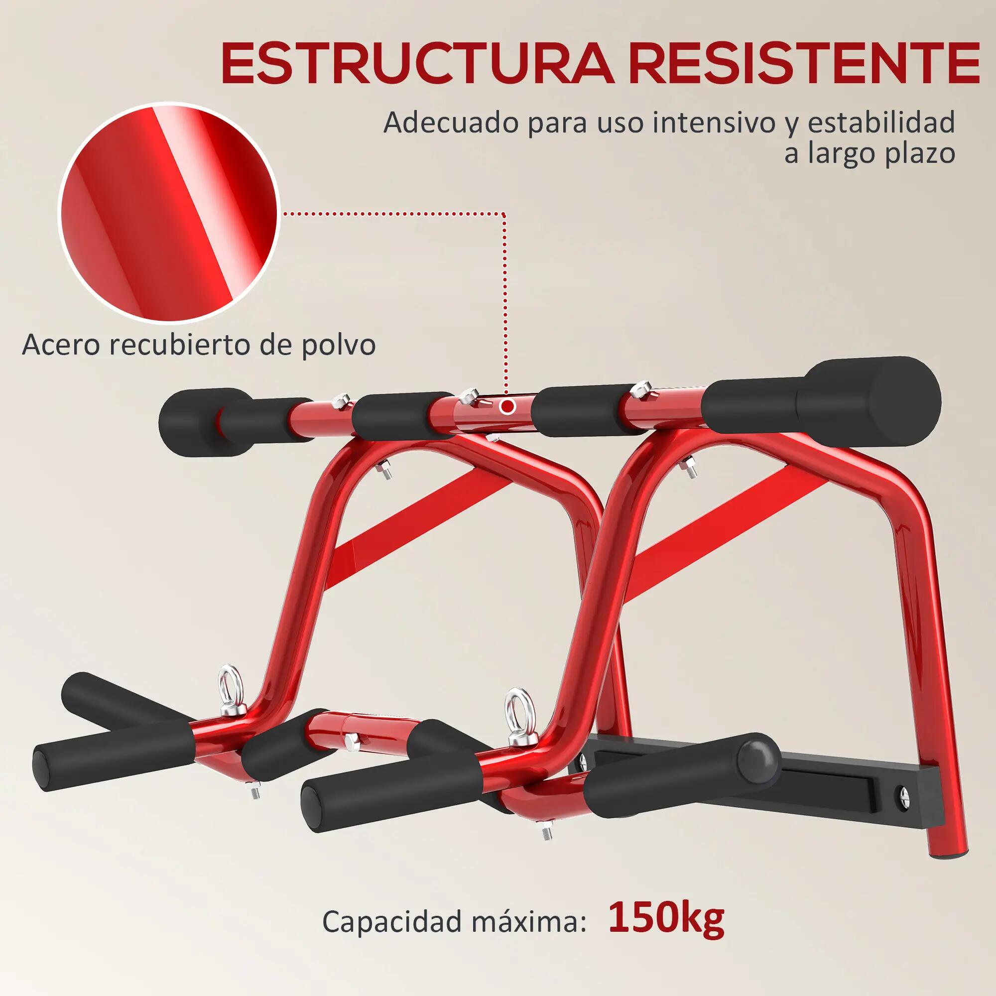 Barre de traction murale, capacité de charge de 150 kg, pour l'entraînement à 9/9