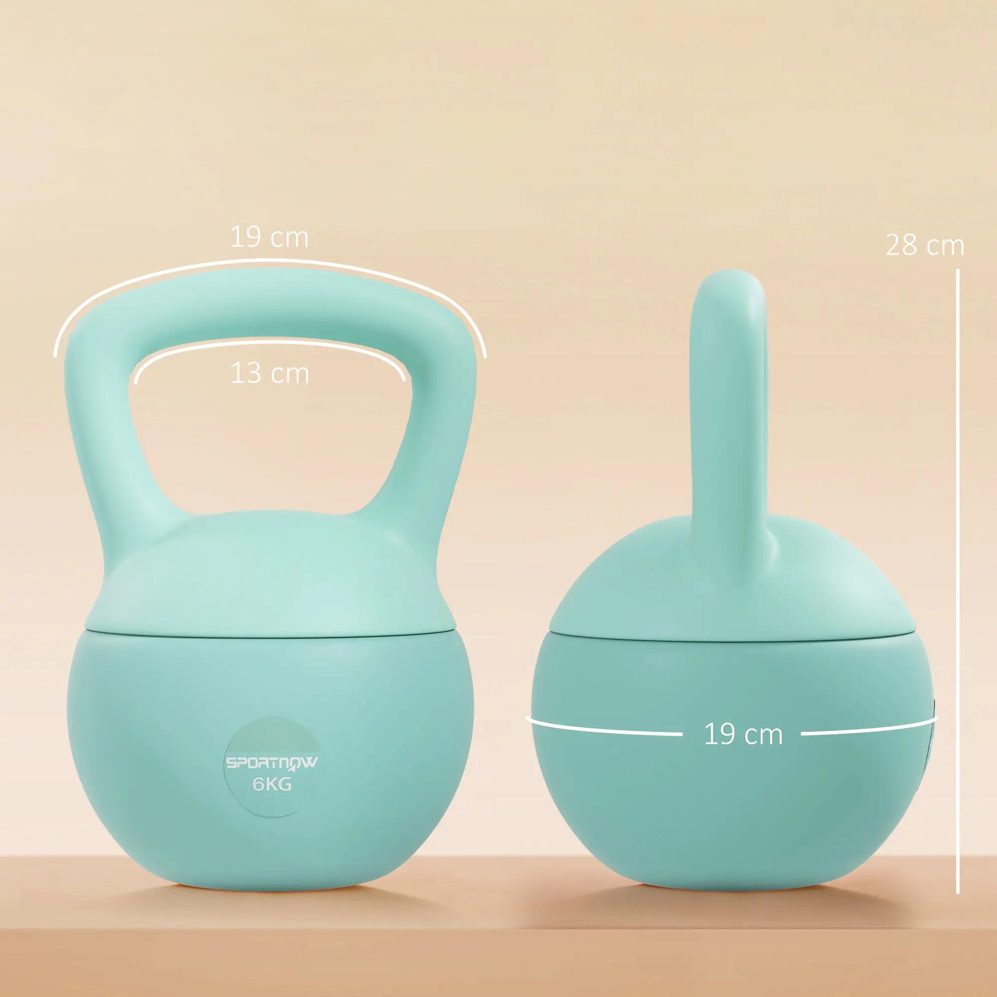 Kettlebell 6 kg haltère avec poignée antidérapante pour fitness musculation card 5/9