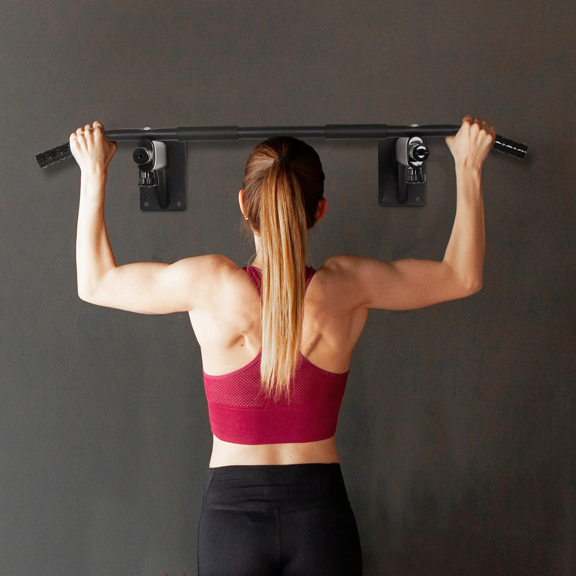Barre de traction murale 2 en 1 avec support pour sac de frappe, idéale pour 4/9