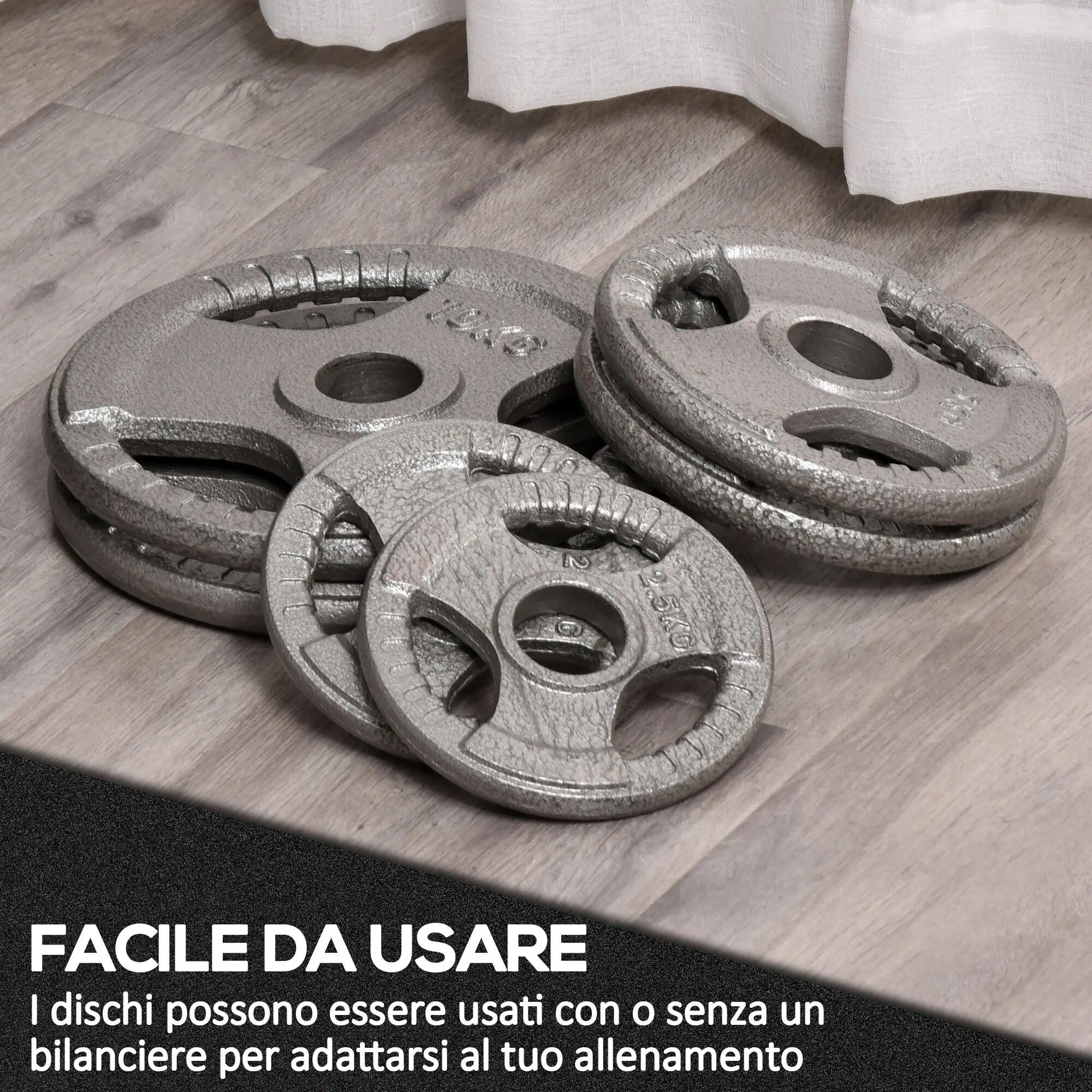 Ensemble de 6 disques de poids pour haltères et barres de musculation, 2,5-35 kg 8/9