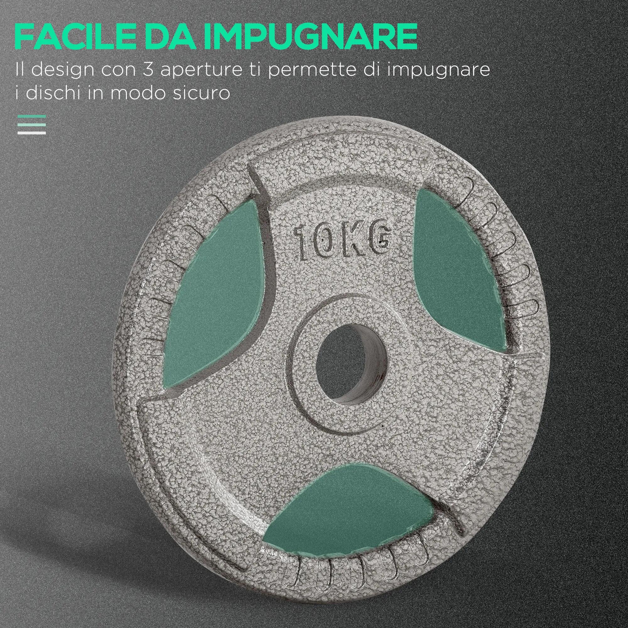 Ensemble de 6 disques de poids pour haltères et barres de musculation, 2,5-35 kg 7/9