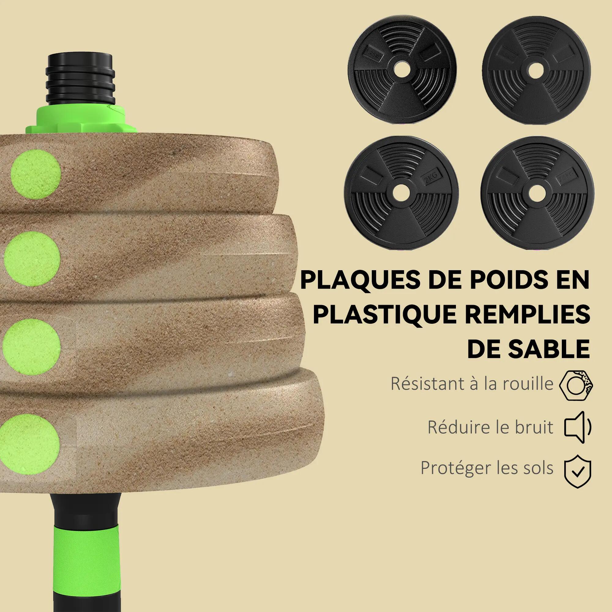 Kit haltères musculation haltères réglables 30 kg 3 en 1, ensemble de poids régl 9/9