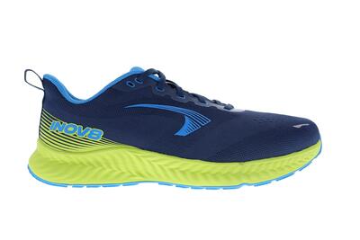 Schoenen - hardlopen - heren - roadfly wide - brede pasvorm - blauw/lime