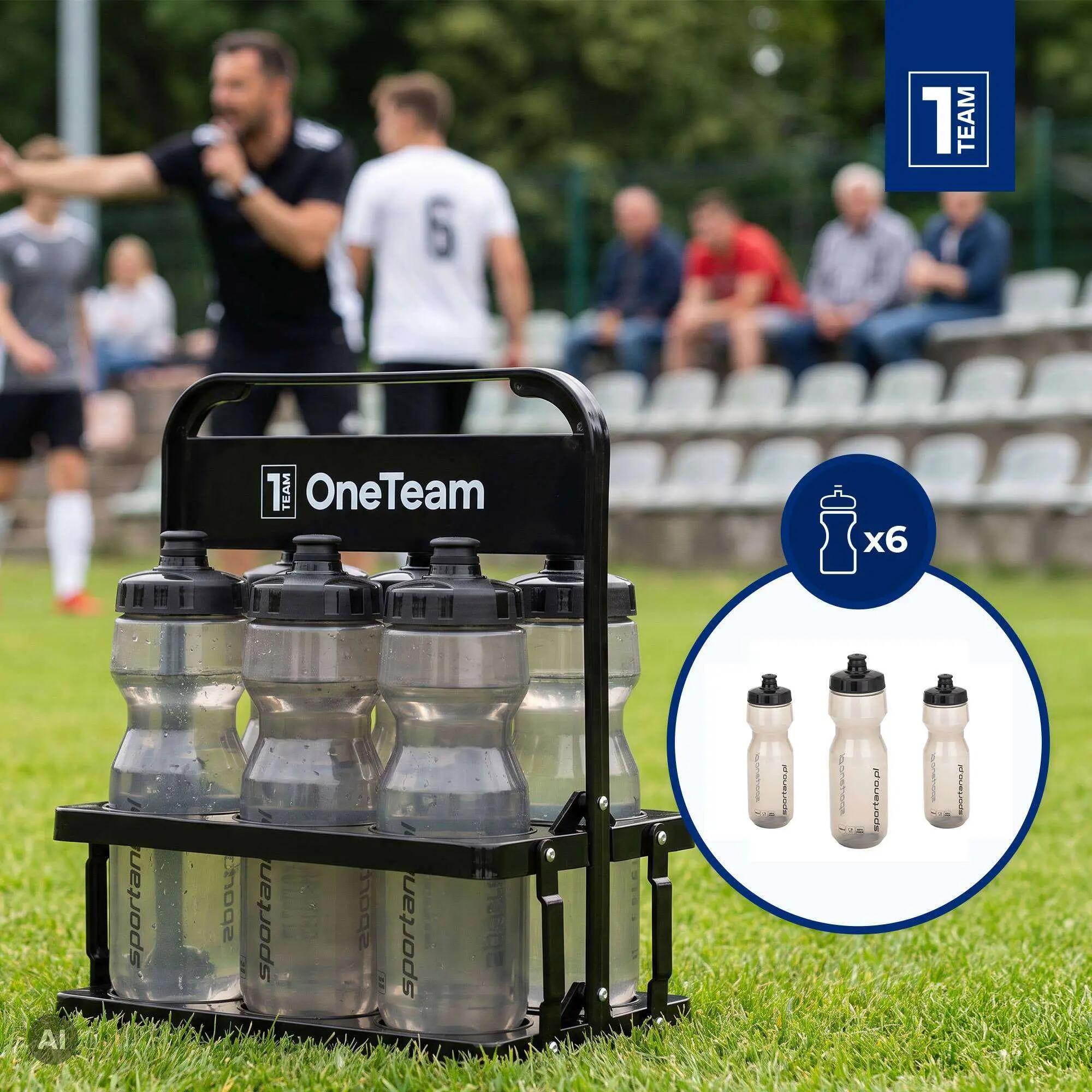 Zestaw OneTeam koszyk Water Bottle Carries + bidon Sportano x 6 3/7