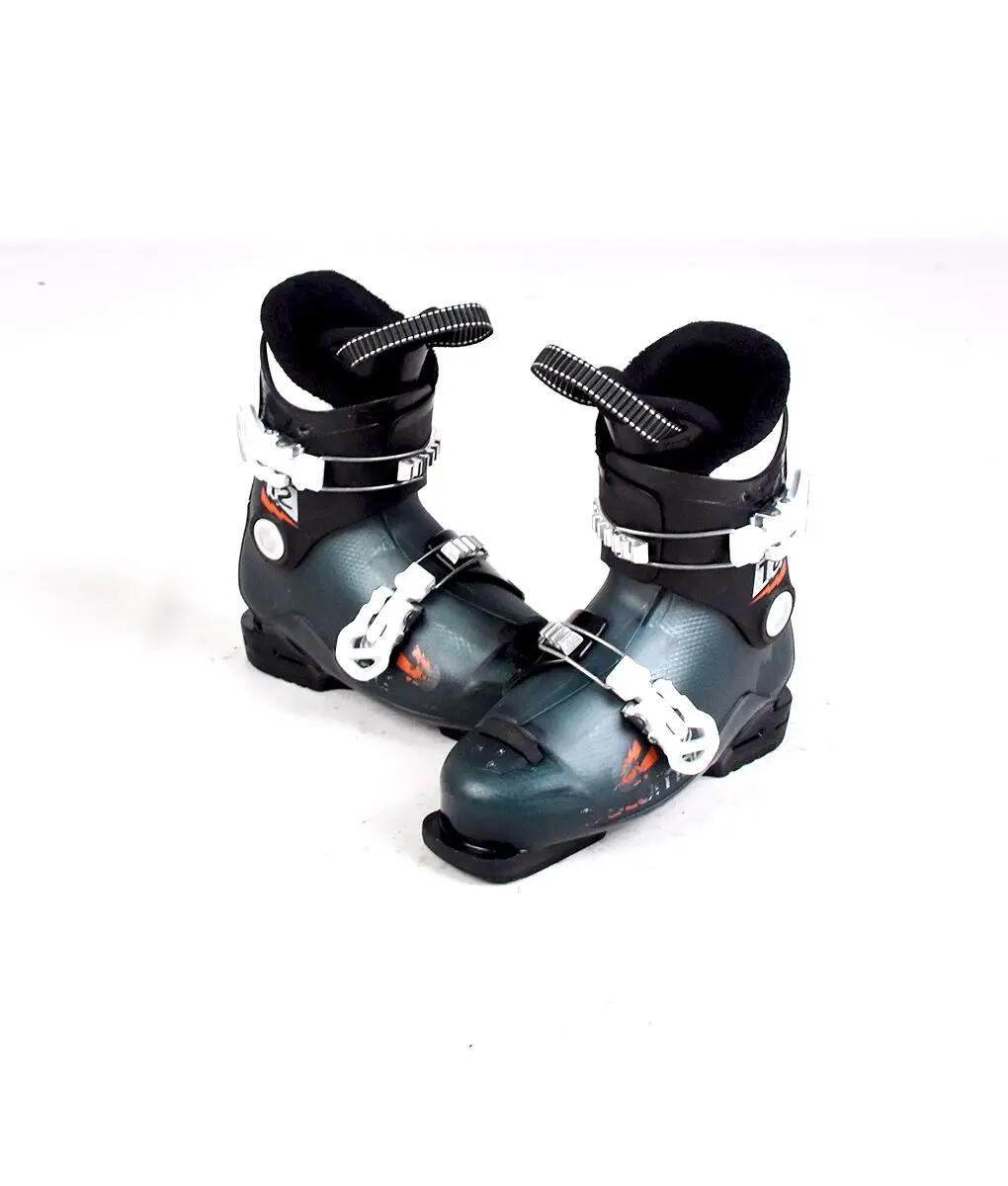 RECONDITIONNE - Chaussure de ski Occasion Salomon T2 (vert) - BON 1/2