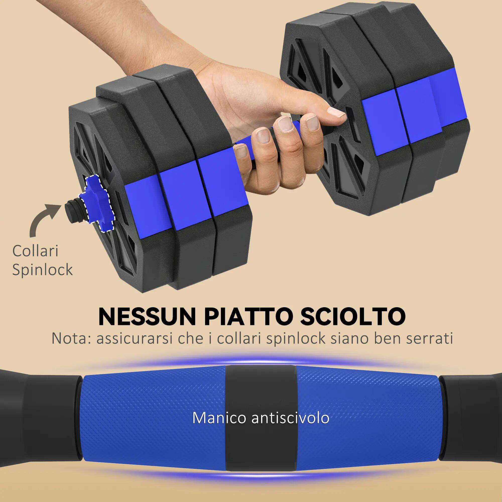 Ensemble de poids de musculation 6 en 1 en plastique et sable : kettlebell, halt 8/9