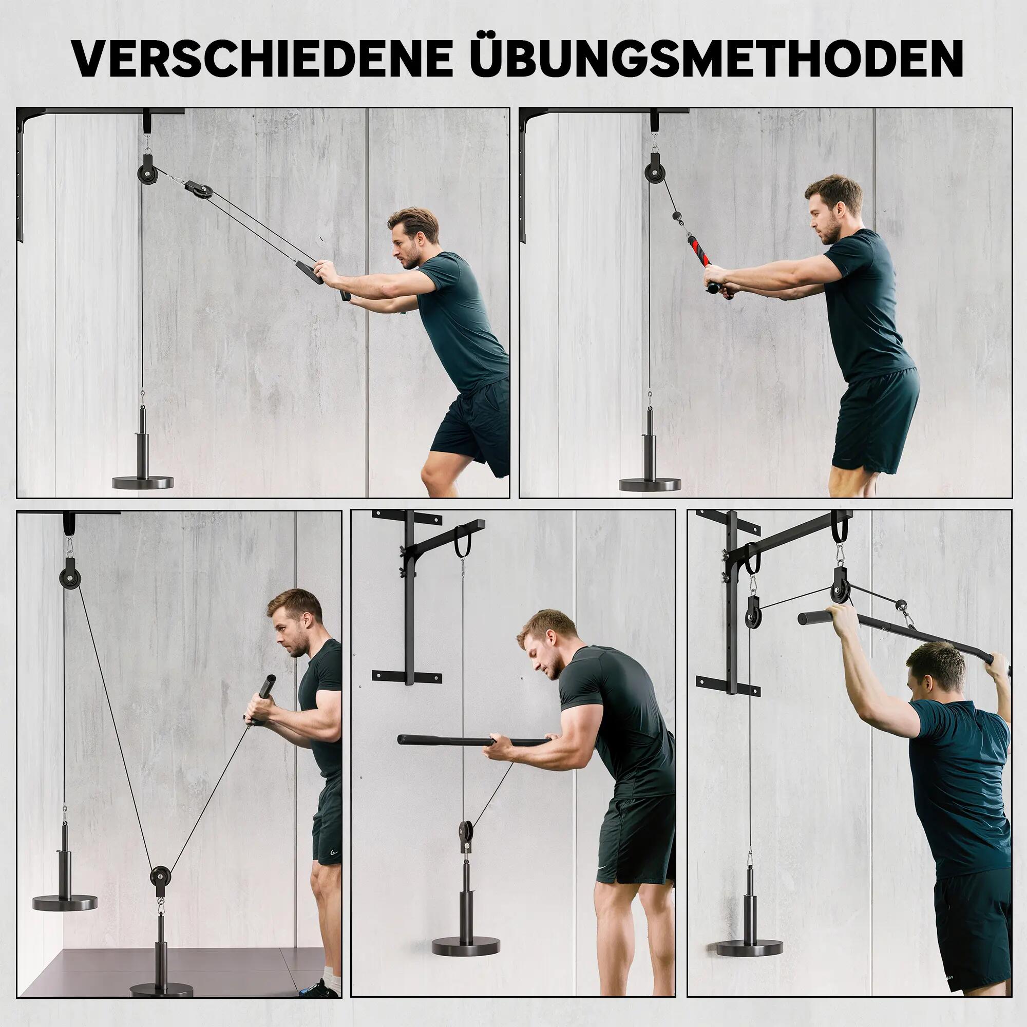 Système de poulie haute pour musculation des bras à domicile 6/9