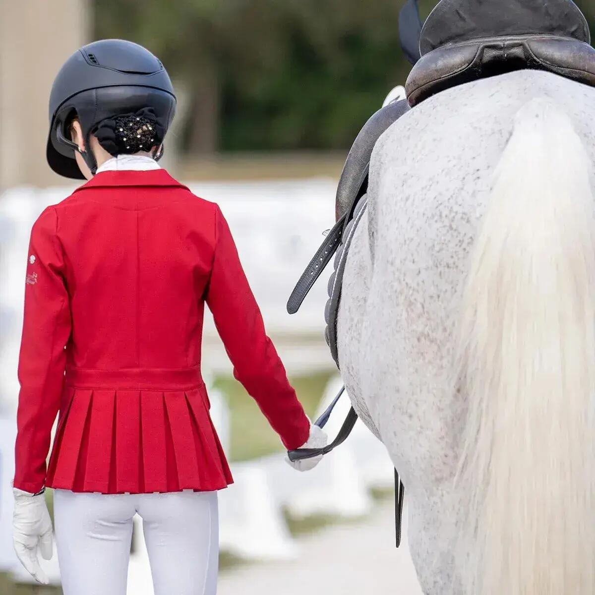 Veste équitation de concours softshell fille Cavalliera Purity Glow 3/3