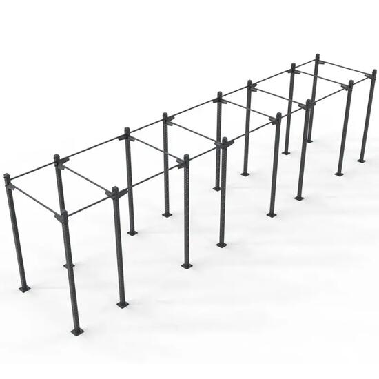 Cage Tank CrossLiftor - 7 couloirs, 8 postes squat, 22 barres traction