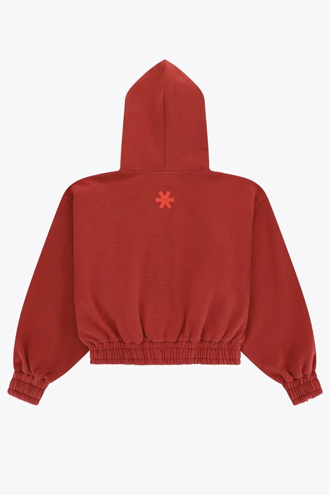 Sweat à capuche court zippé Osaka pour femme | Brune 3/6