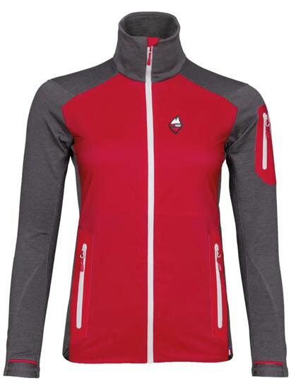 Veste hybride femme High Point Merino Alpha rouge/gris