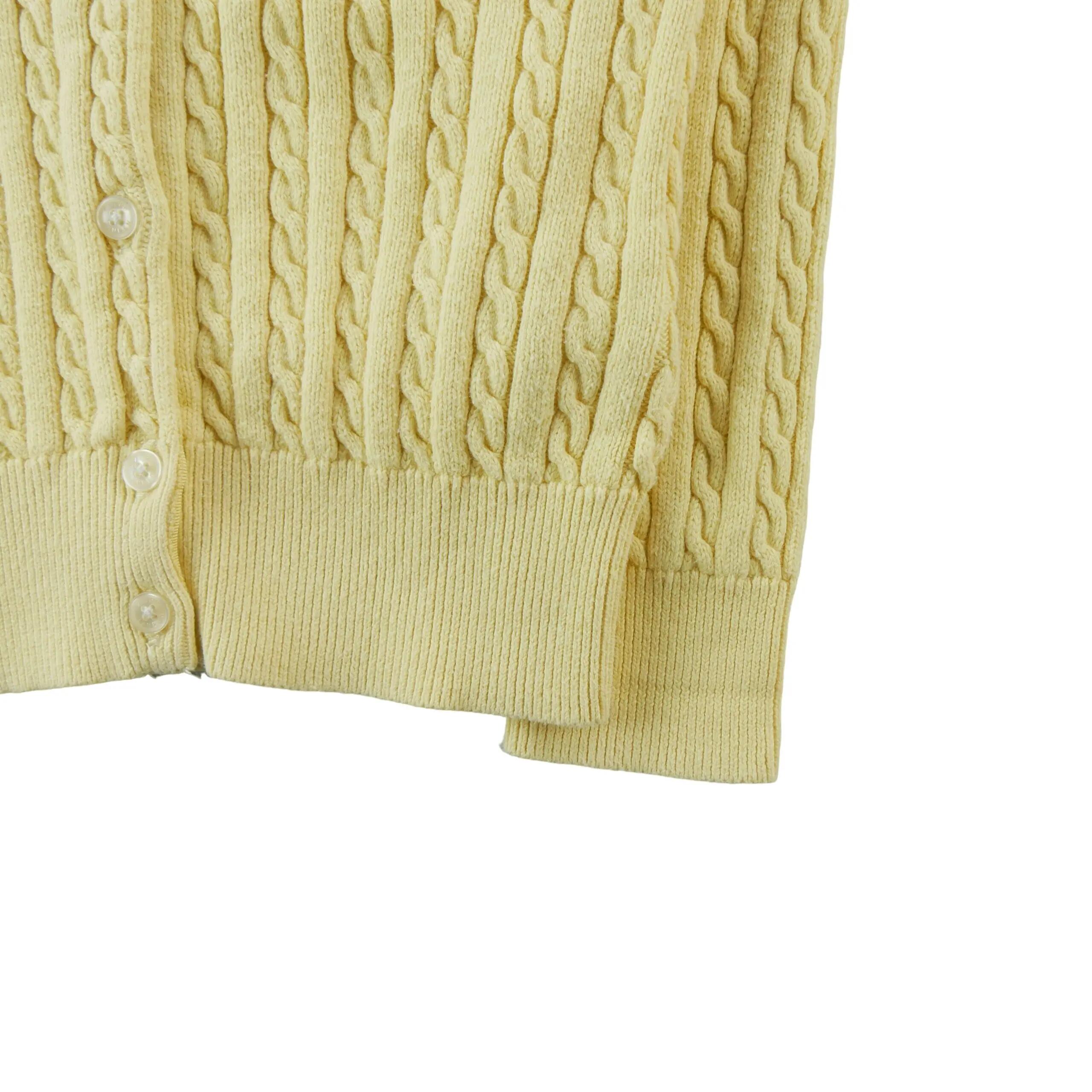 Seconde vie - Gilets Fille Maille torsadée Jaune - Excellent 4/8