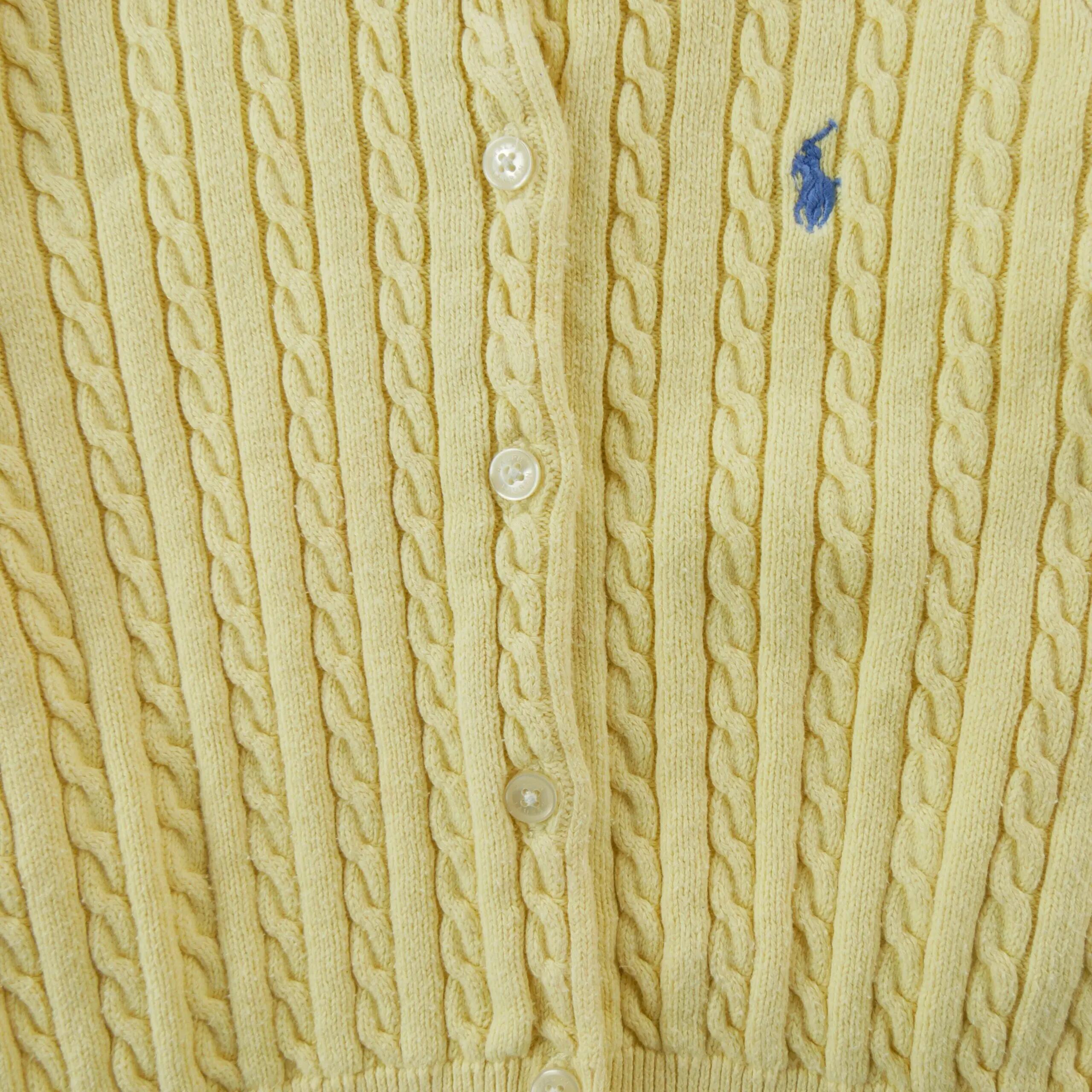Seconde vie - Gilets Fille Maille torsadée Jaune - Excellent 3/8