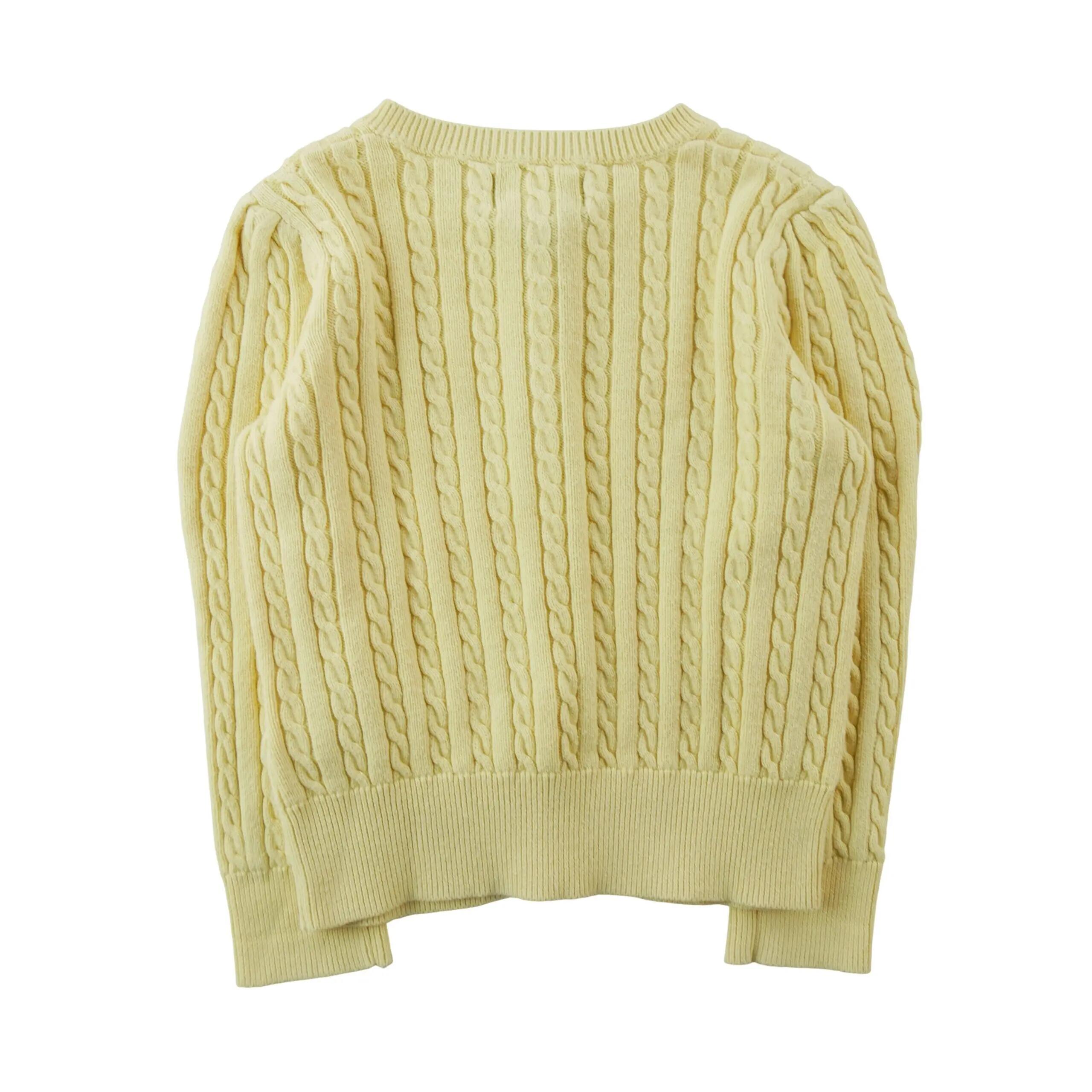 Seconde vie - Gilets Fille Maille torsadée Jaune - Excellent 2/8