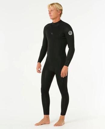 Combinaison de surf Homme Dawn Patrol 4/3 mm intégrale zip dos - Noir