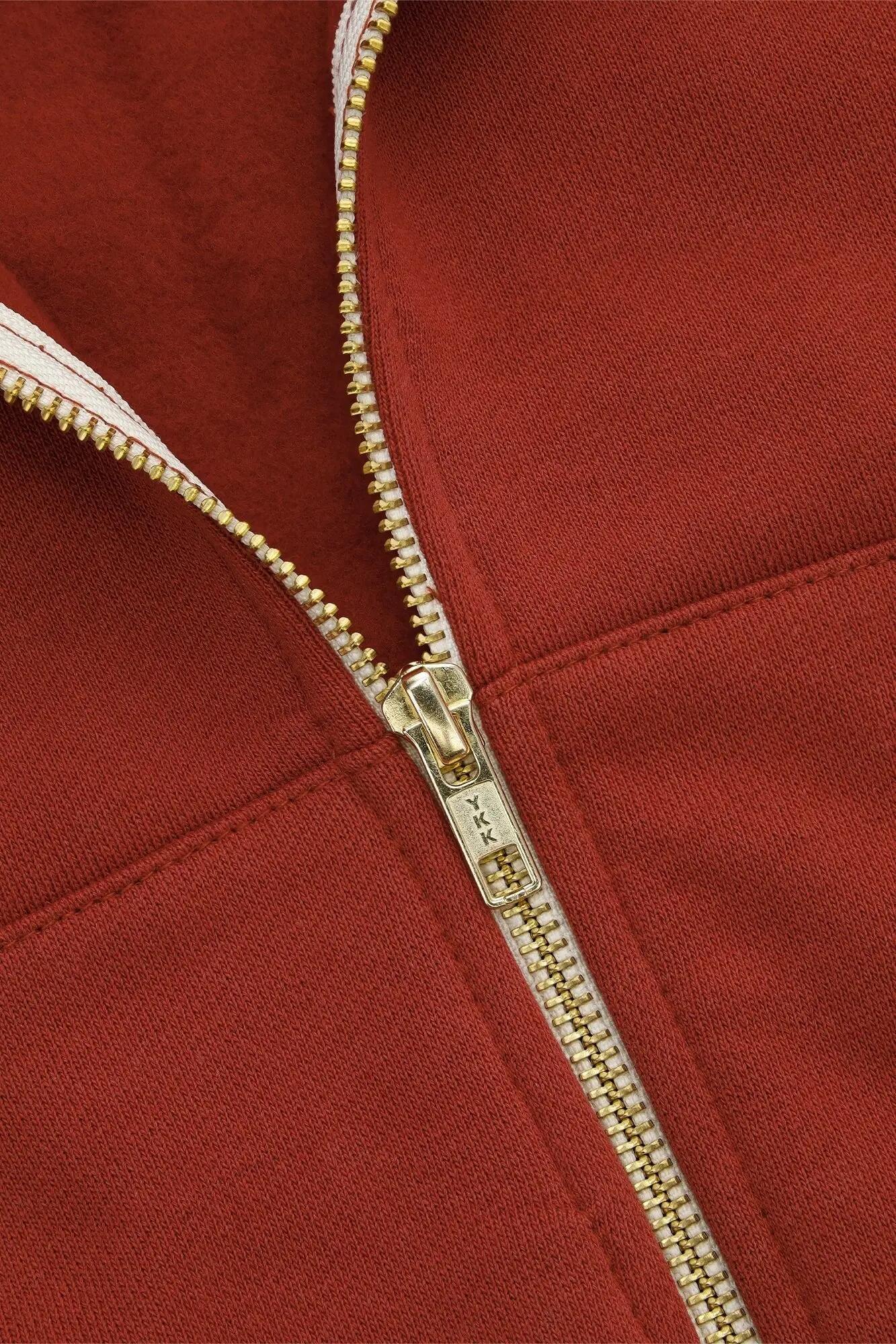 Osaka Damen-Pullover mit durchgehendem Reißverschluss | Brünett 5/6