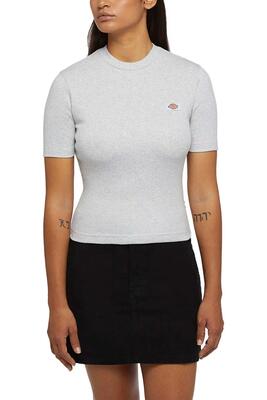 T-shirt - sportswear - vrouwen - marysville - slim, ribstof stretch - lichtgrijs