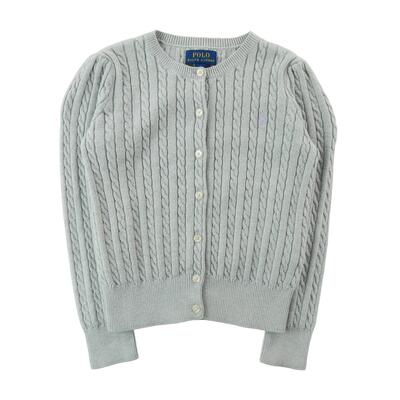 Tweedehands - gilets meisje gedraaide vest grijs - als nieuw