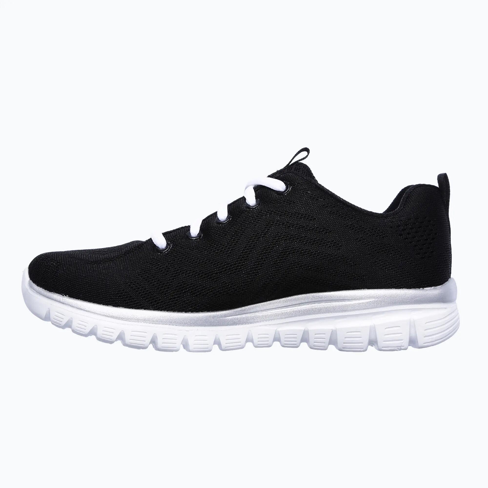 Chaussures Lifestyle Skechers Gracefulget Connected Noir/Blanc Femme 2/7