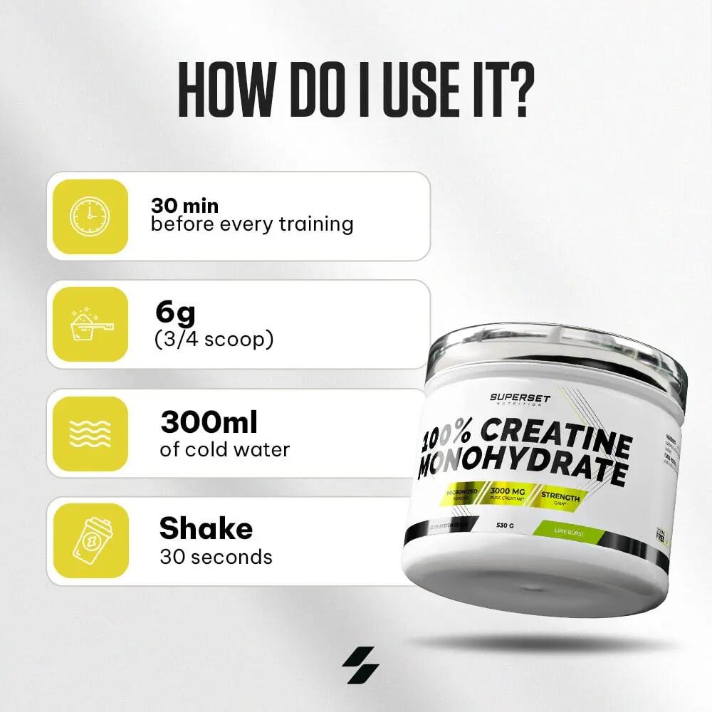 Creatines - 100% Creatine Monohydrate (530g) - Blauwe Framboos 4/5