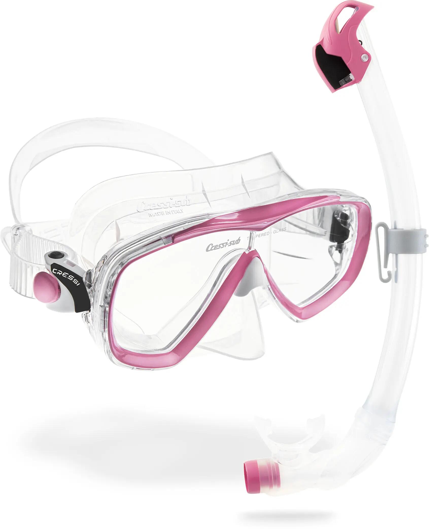 CRESSI Estrella + Seal Dry Combo Snorkel Trasparente/Rosa 2/5