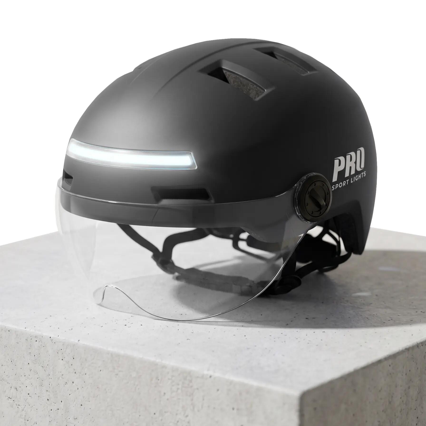 Casque de vélo femmes hommes ClearView visières et éclairage NTA 8776 Noir 5/10