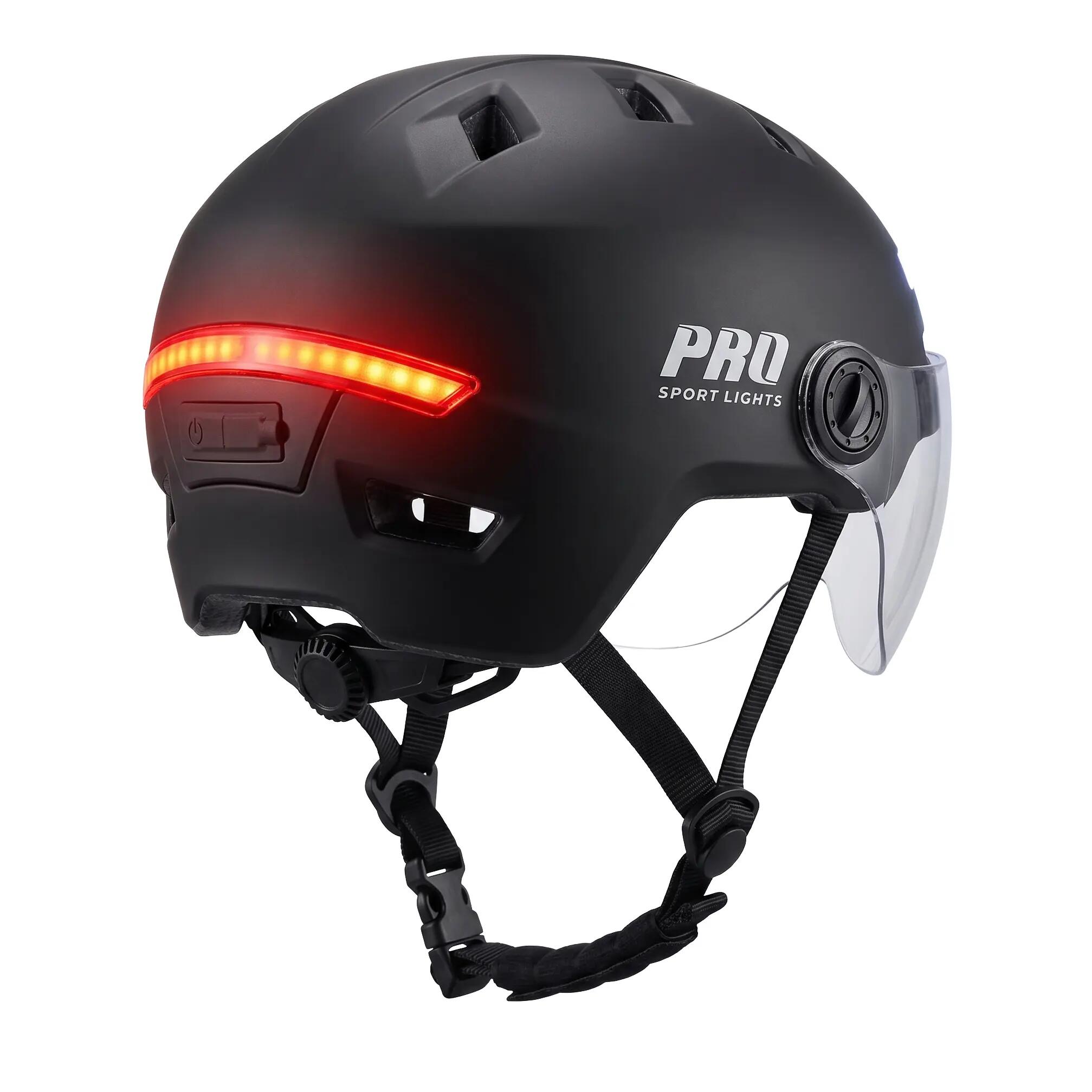 Casque de vélo femmes hommes ClearView visières et éclairage NTA 8776 Noir 4/10