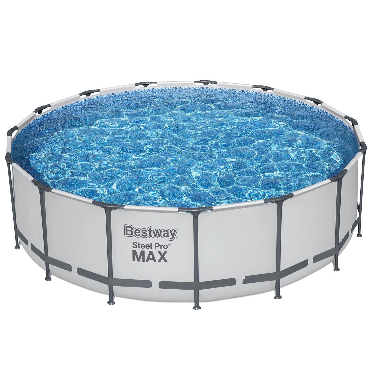 Ensemble de piscine Bestway Steel Pro Max 457 gris clair 6/6