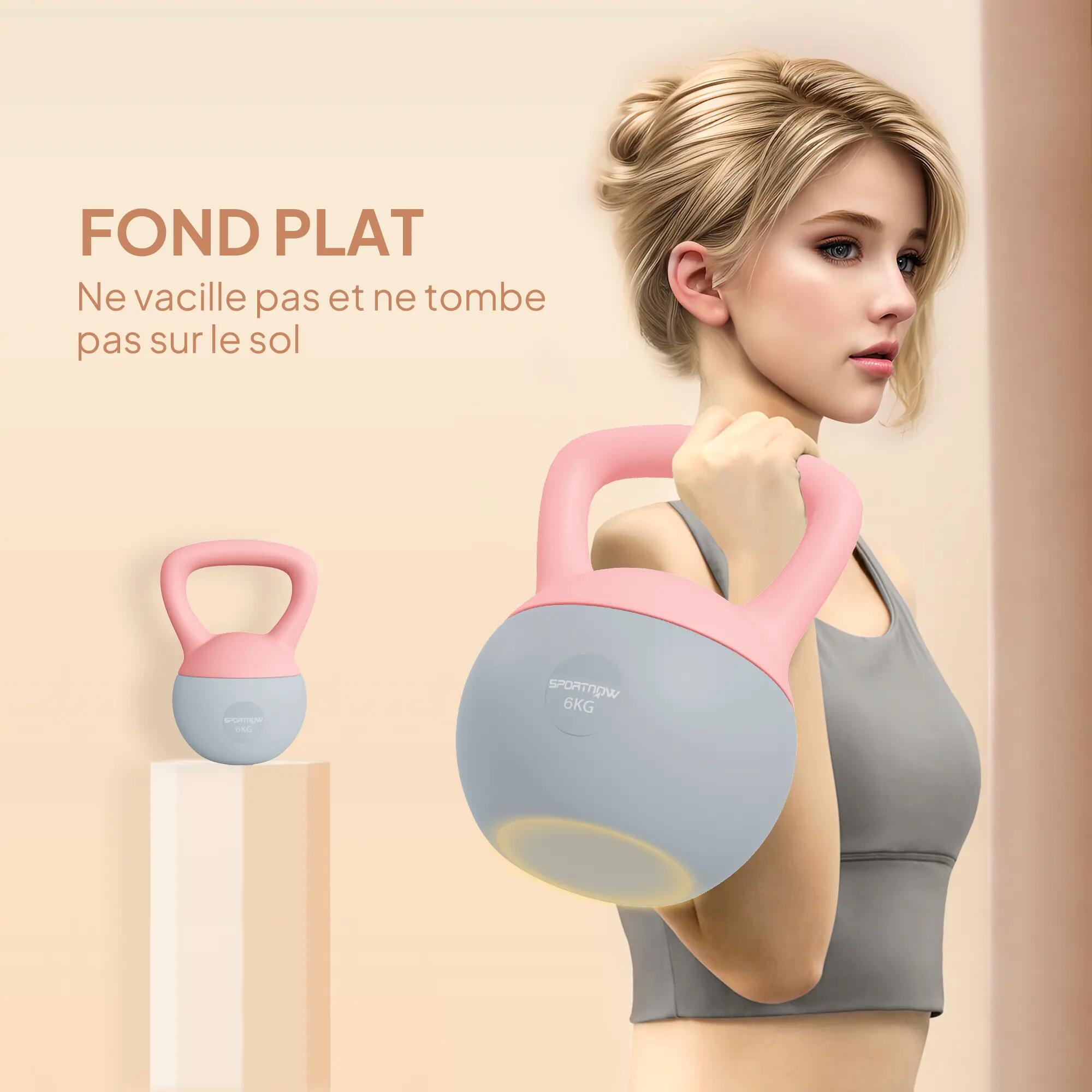 Kettlebell 6 kg Haltère avec Poignée Antidérapante pour Fitness Musculation Card 8/9