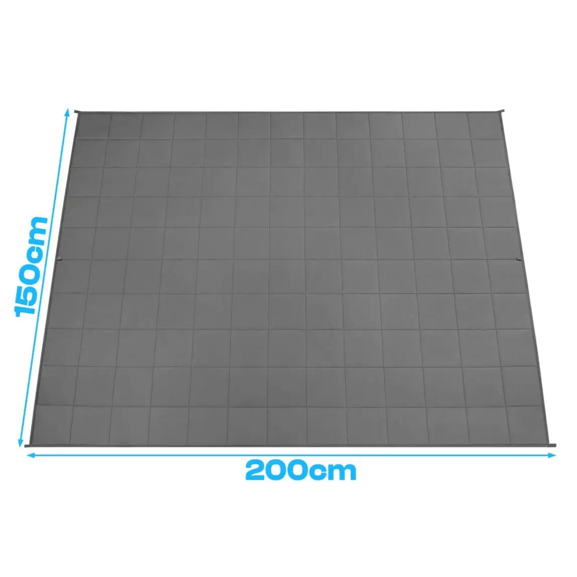 Patura senzoriala grea, 7 kg, 150 x 200 cm, 7 straturi, husa bumbac, gri 14/15