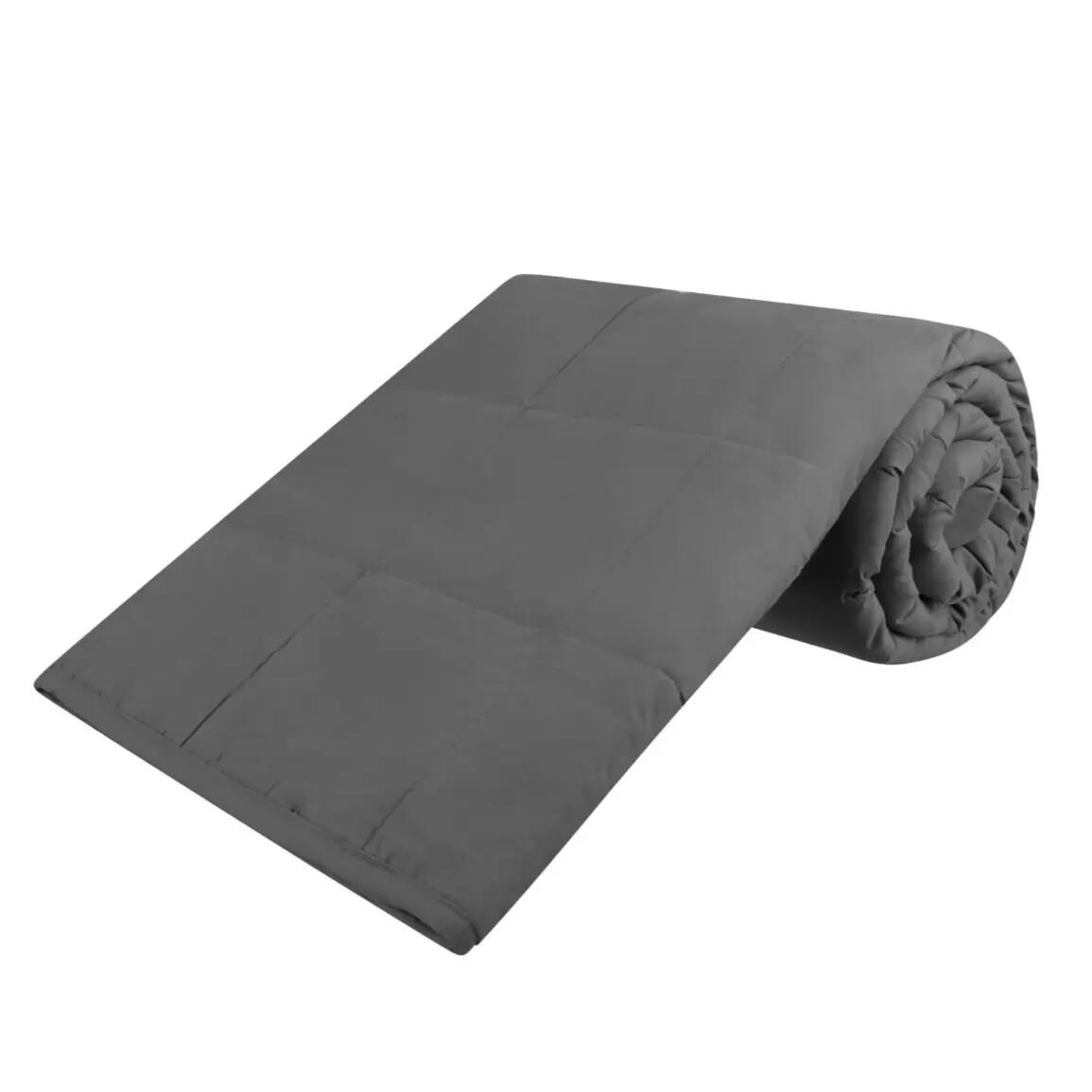 Patura senzoriala grea, 7 kg, 150 x 200 cm, 7 straturi, husa bumbac, gri 12/15